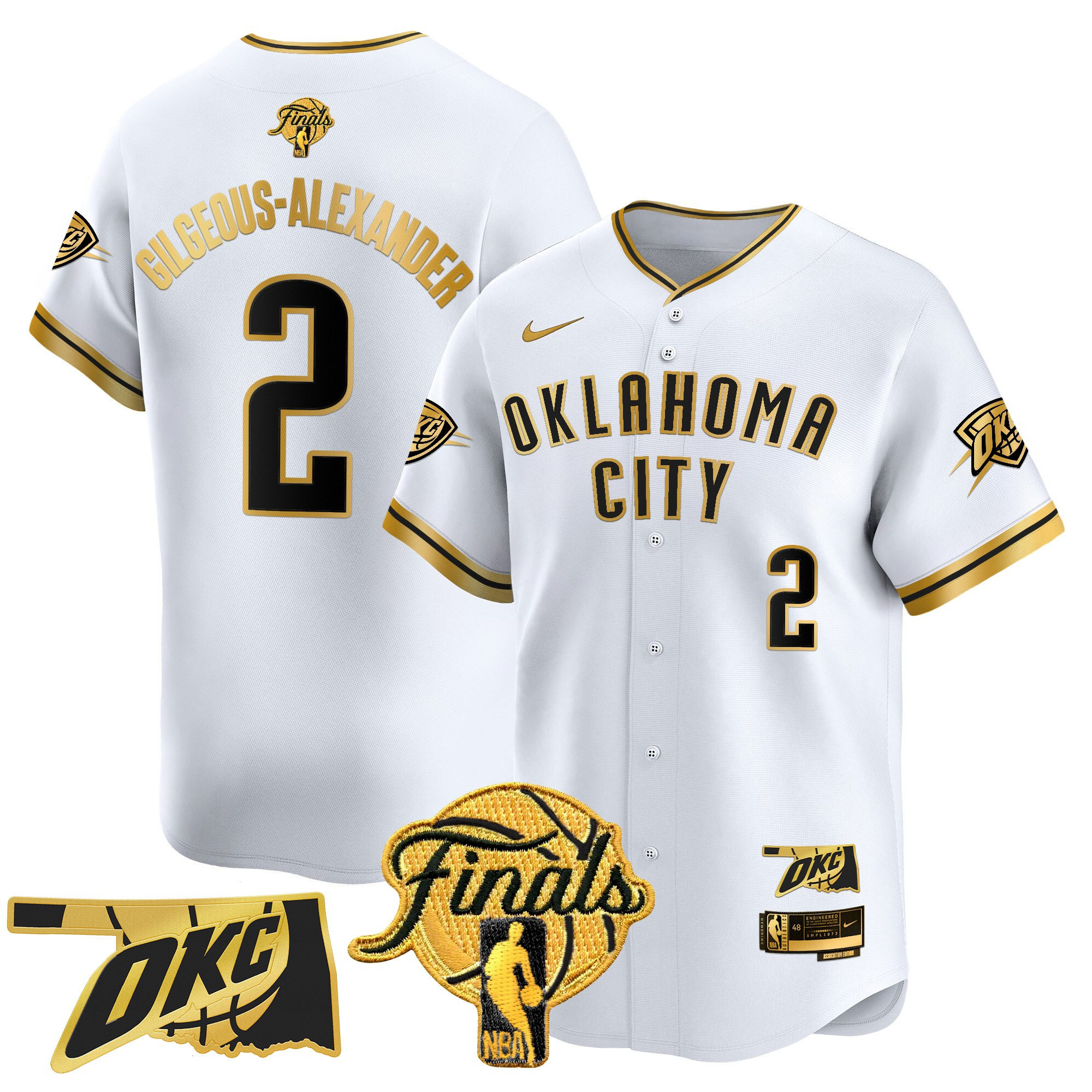 Men's Oklahoma City Thunder 2025 Finals Vapor Baseball Jersey - All Stitched
