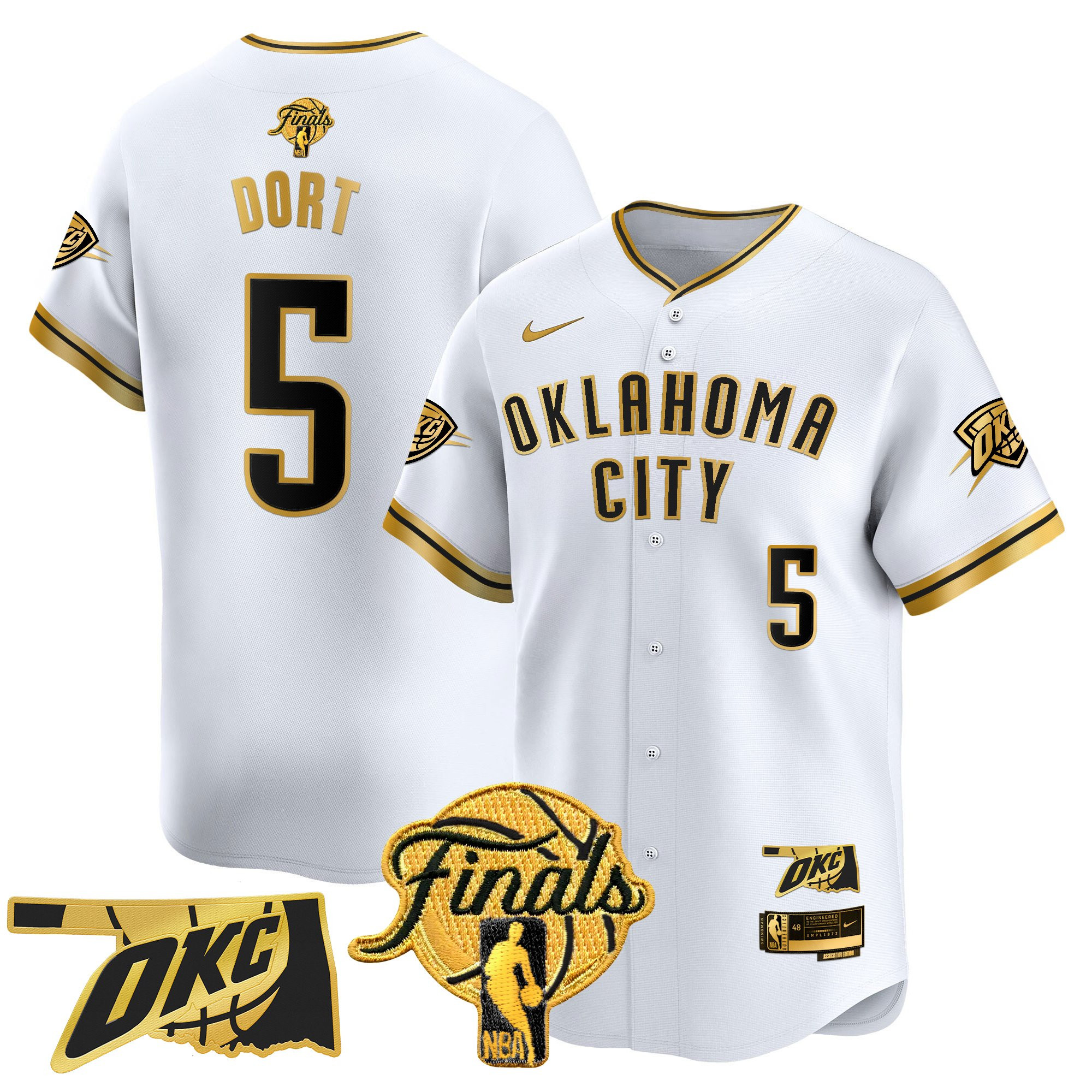 Men's Oklahoma City Thunder 2025 Finals Vapor Baseball Jersey - All Stitched