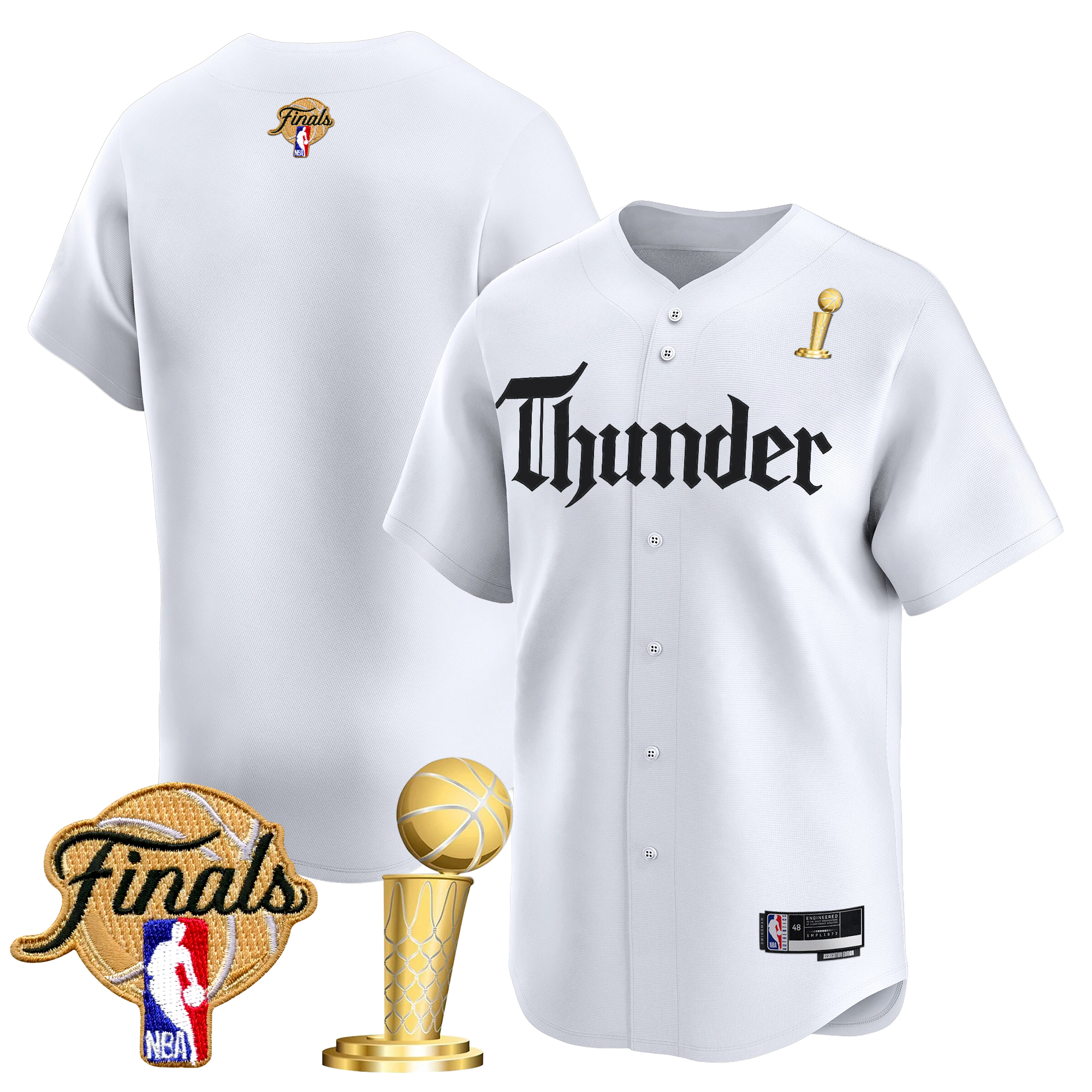 Men's Oklahoma City Thunder 'Gothic Storm Edition' 2025 Champions Vapor Baseball Jersey - All Stitched