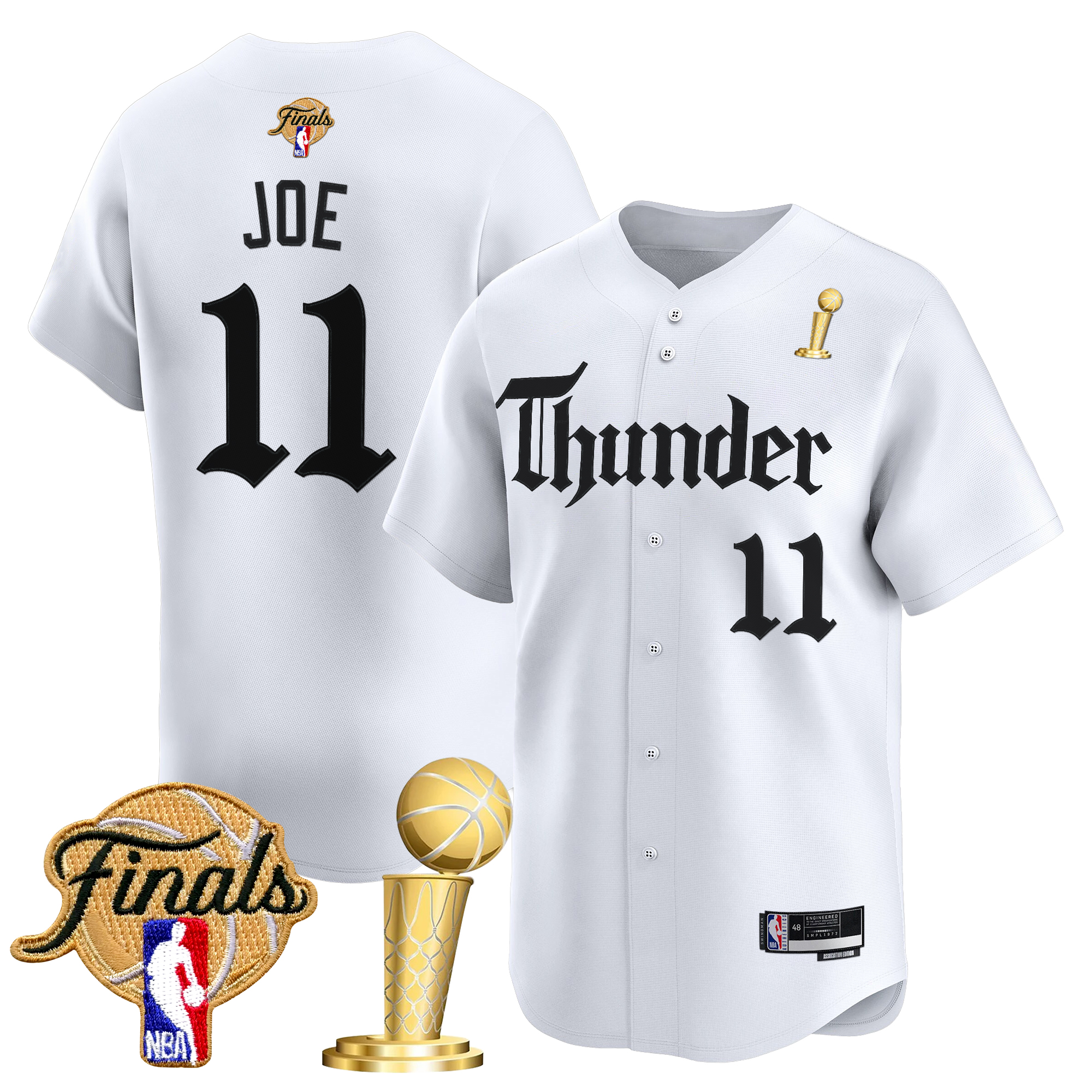 Men's Oklahoma City Thunder 'Gothic Storm Edition' 2025 Champions Vapor Baseball Jersey - All Stitched