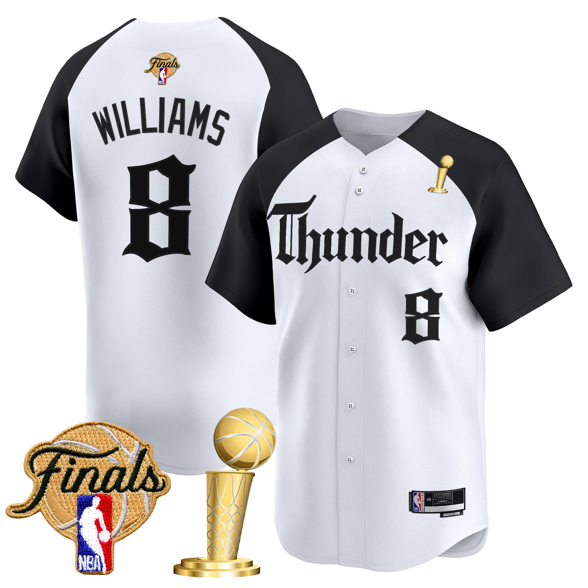 Men's Oklahoma City Thunder 'Gothic Storm Edition' 2025 Champions Vapor Baseball Jersey - All Stitched