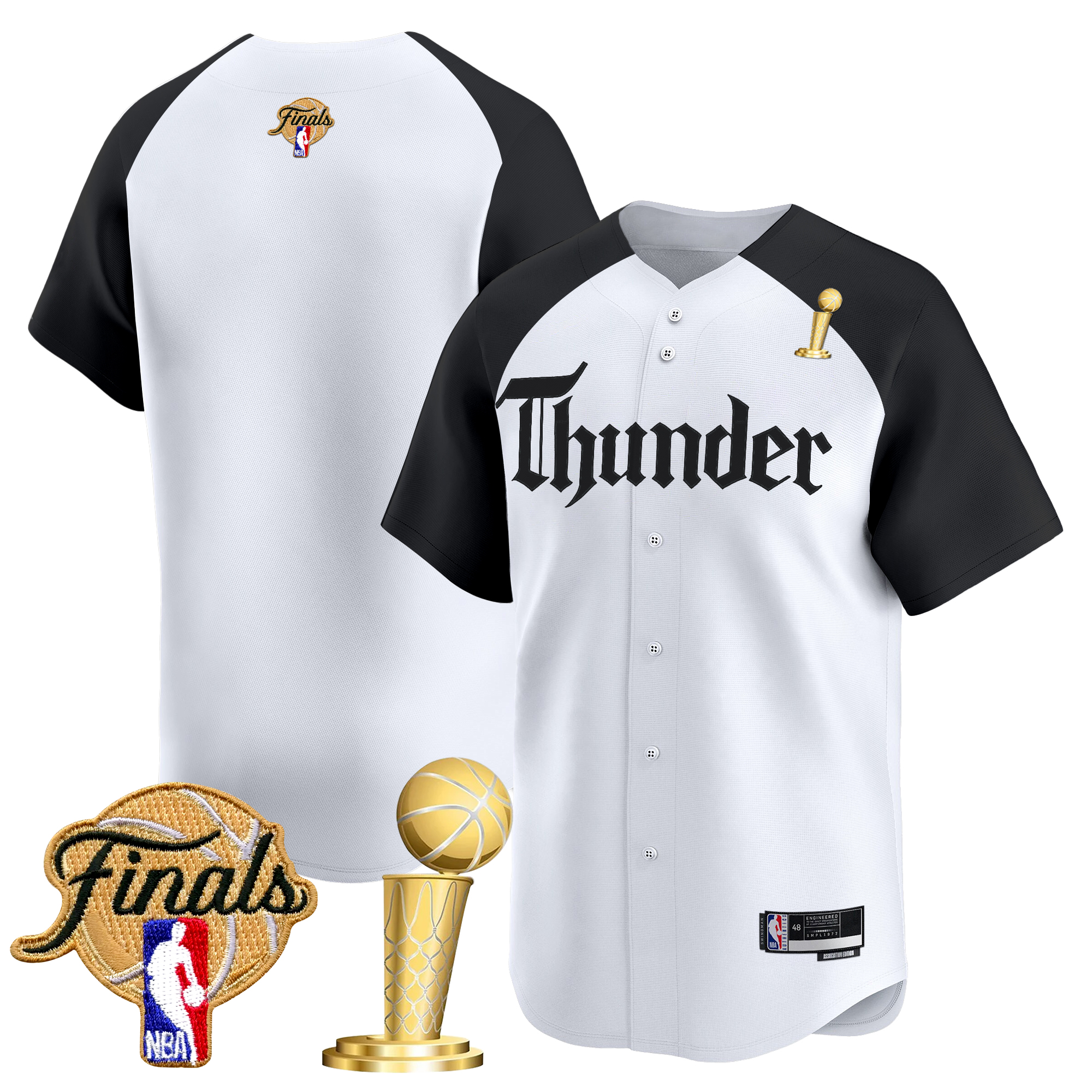 Men's Oklahoma City Thunder 'Gothic Storm Edition' 2025 Champions Vapor Baseball Jersey - All Stitched