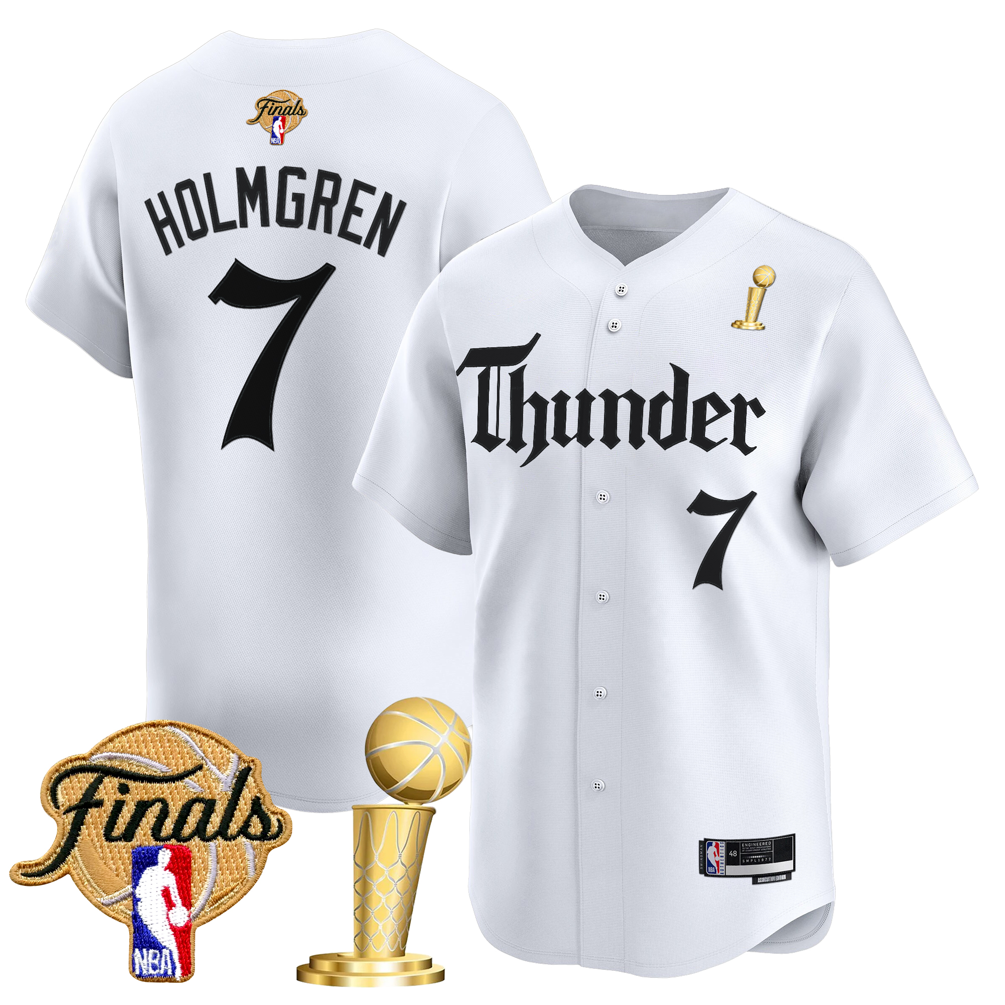 Men's Oklahoma City Thunder 'Gothic Storm Edition' 2025 Champions Vapor Baseball Jersey - All Stitched
