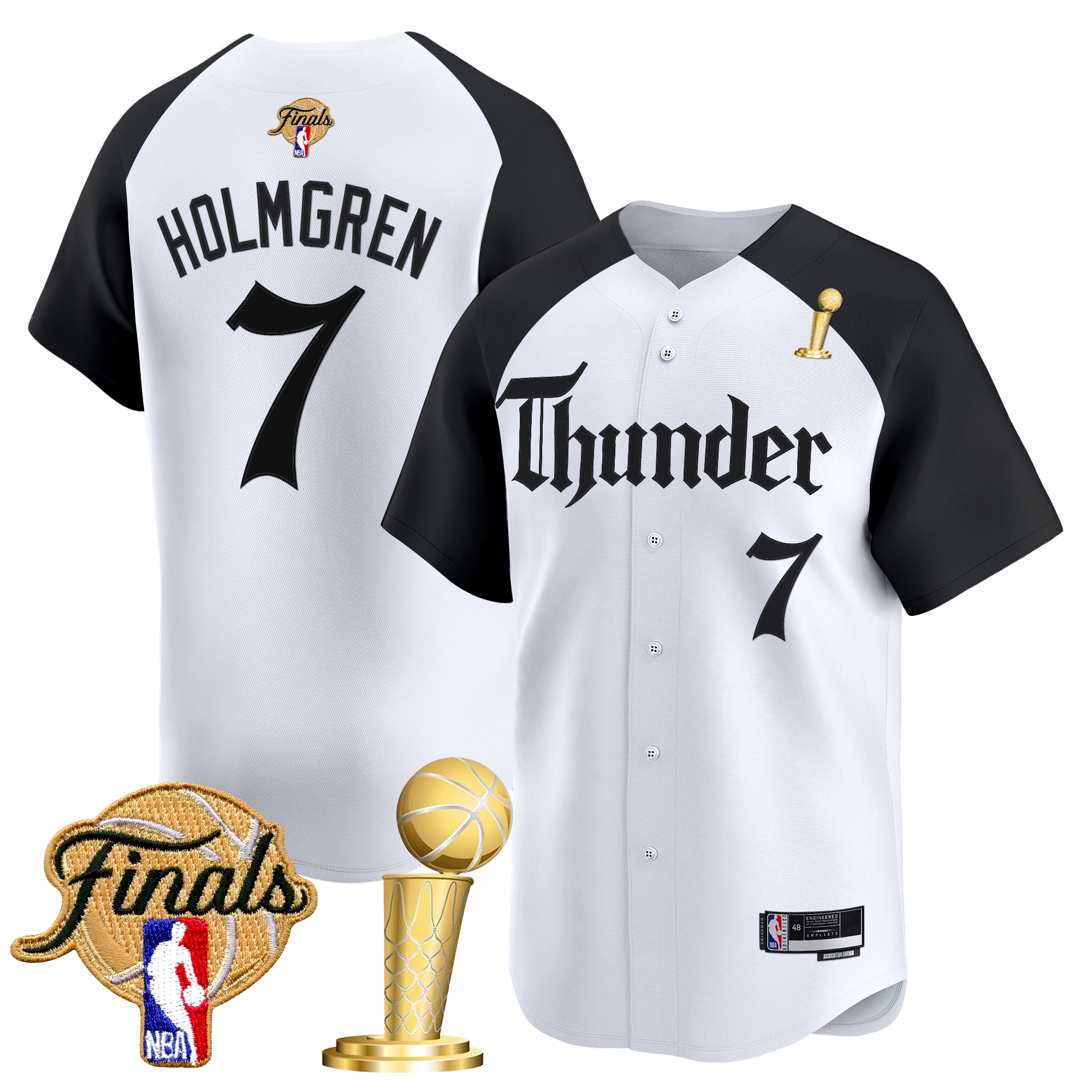 Men's Oklahoma City Thunder 'Gothic Storm Edition' 2025 Champions Vapor Baseball Jersey - All Stitched