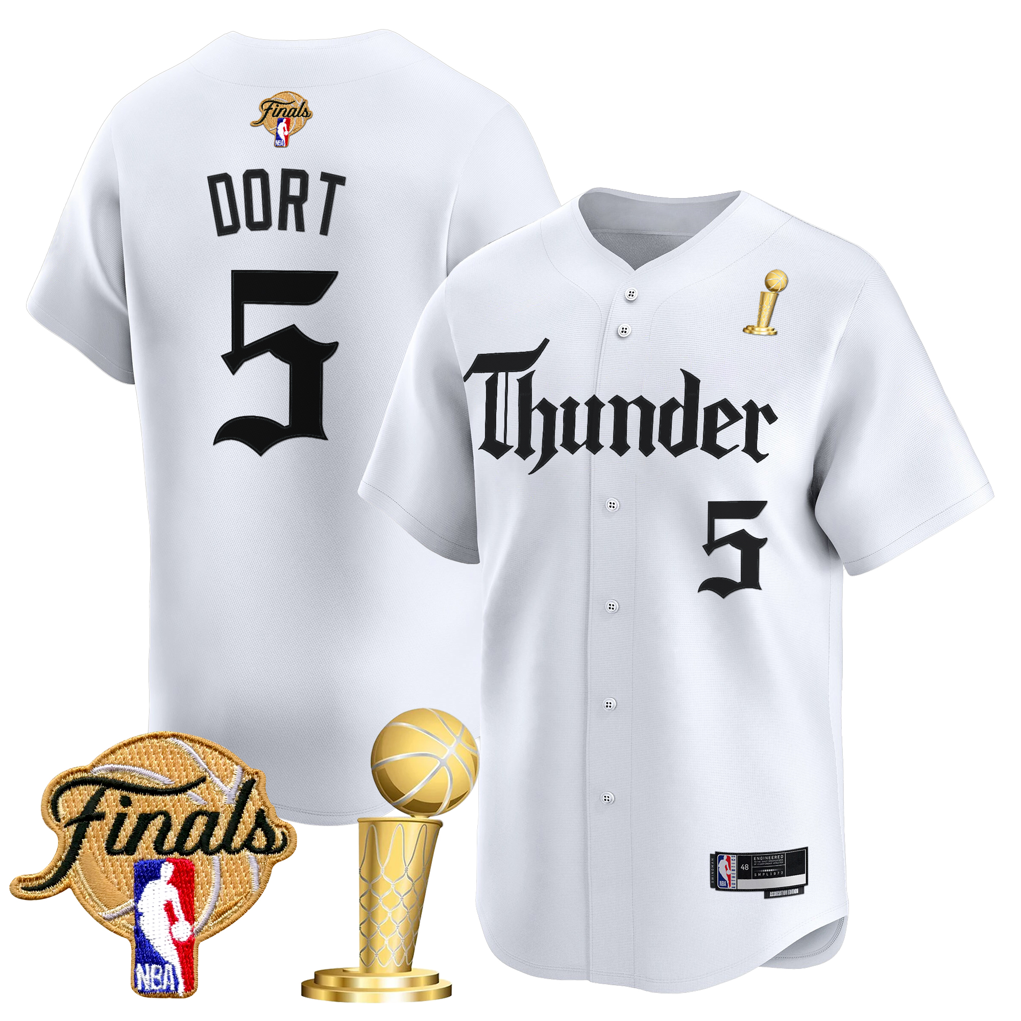 Men's Oklahoma City Thunder 'Gothic Storm Edition' 2025 Champions Vapor Baseball Jersey - All Stitched