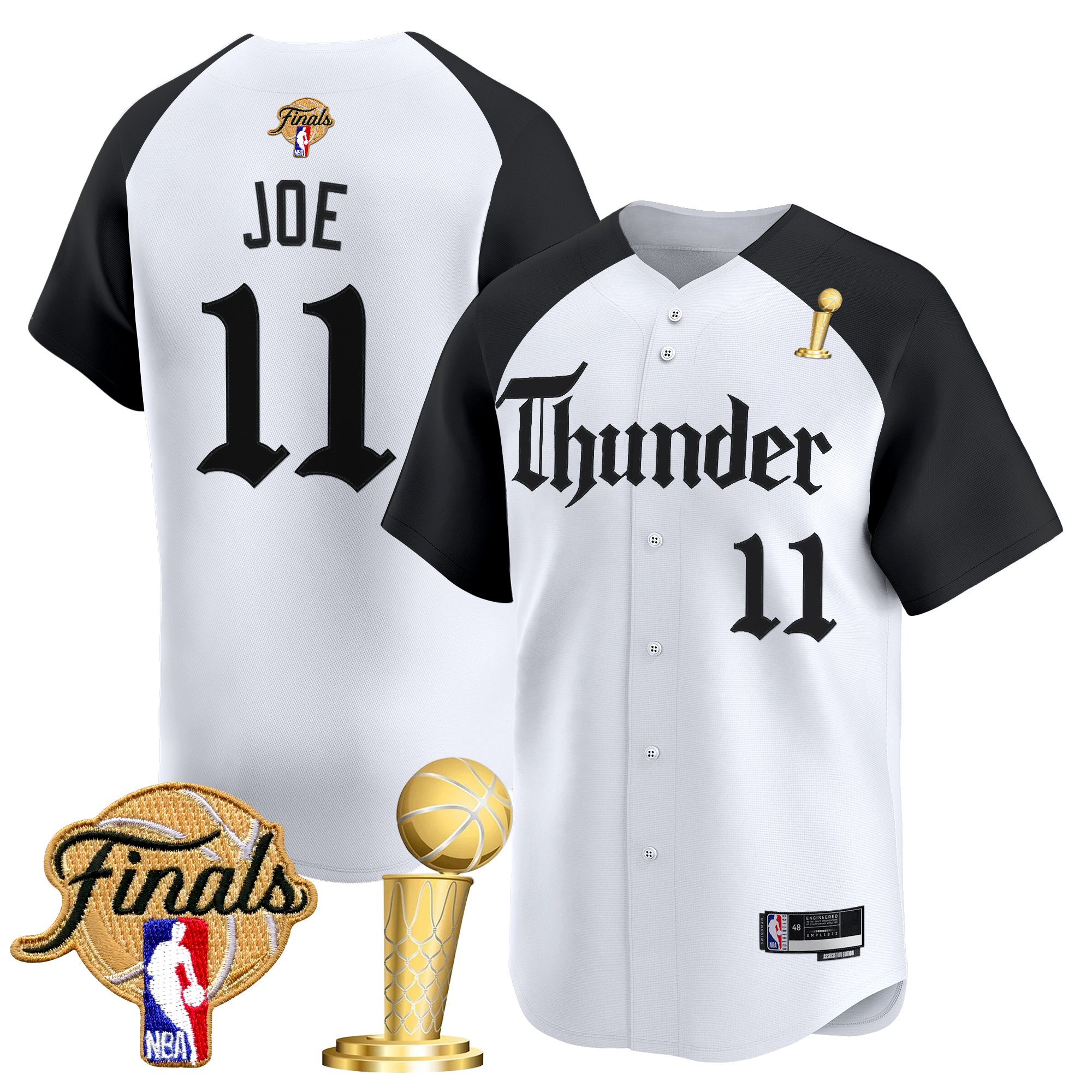 Men's Oklahoma City Thunder 'Gothic Storm Edition' 2025 Champions Vapor Baseball Jersey - All Stitched