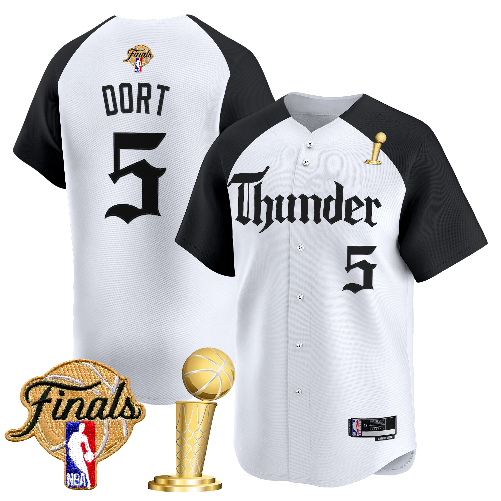 Men's Oklahoma City Thunder 'Gothic Storm Edition' 2025 Champions Vapor Baseball Jersey - All Stitched