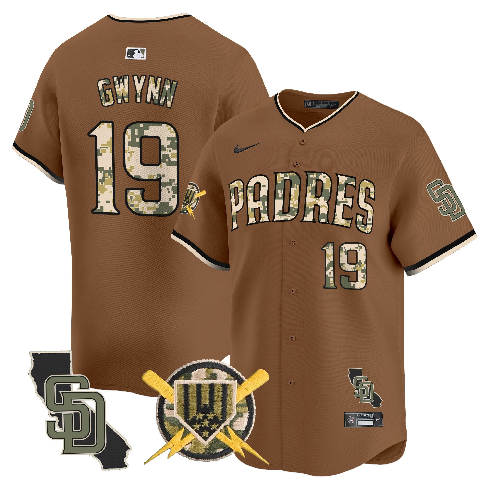 Men's Padres Armed Forces Day Vapor Premier Limited Jersey - All Stitched