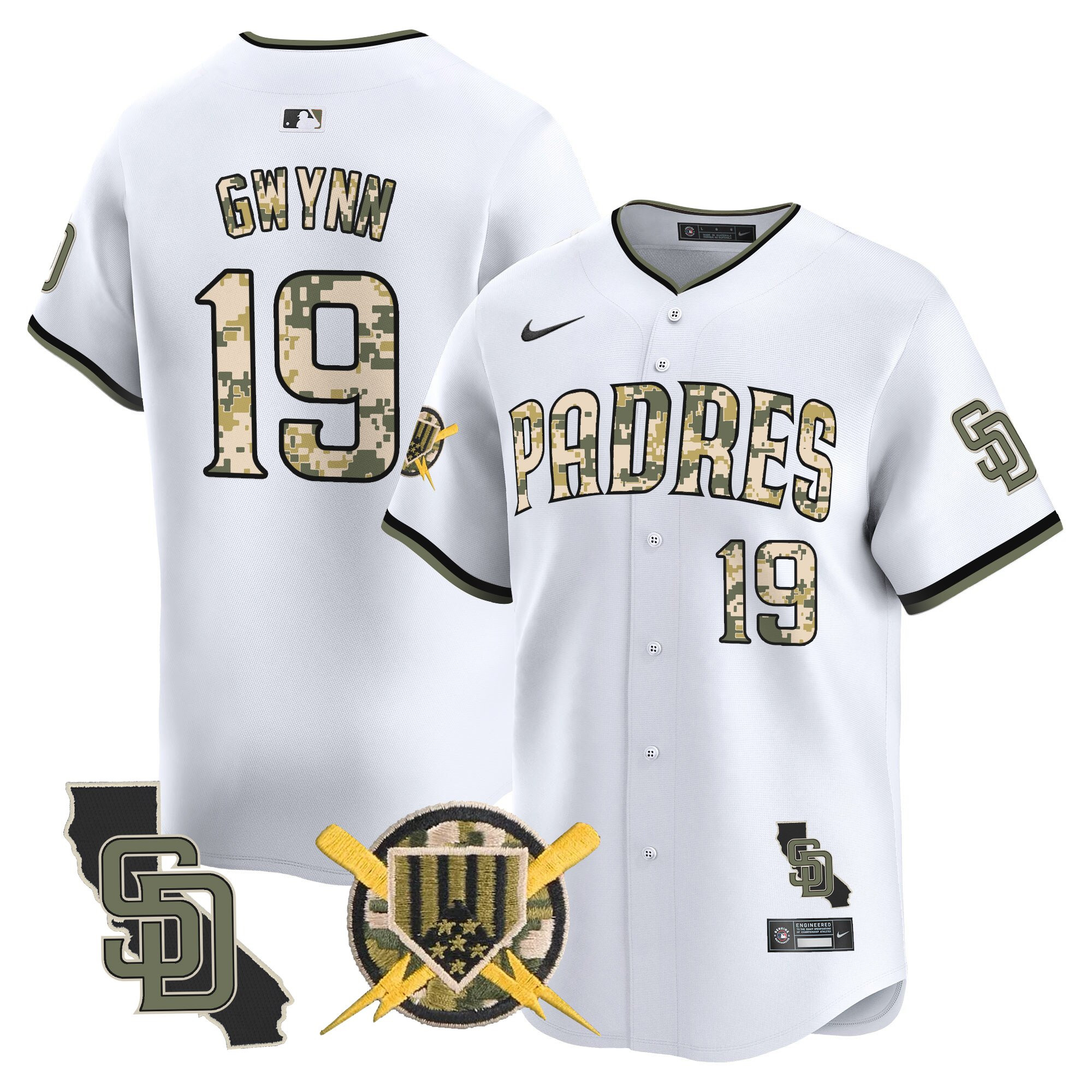 Men's Padres Armed Forces Day Vapor Premier Limited Jersey - All Stitched