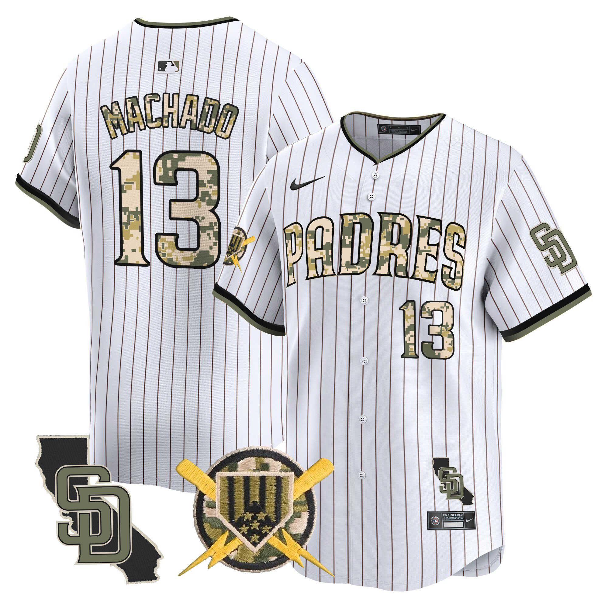 Men's Padres Armed Forces Day Vapor Premier Limited Jersey - All Stitched