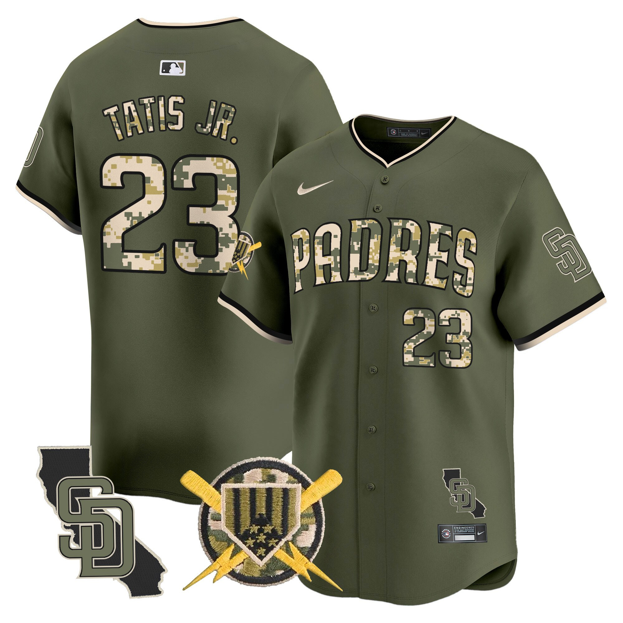 Men's Padres Armed Forces Day Vapor Premier Limited Jersey - All Stitched