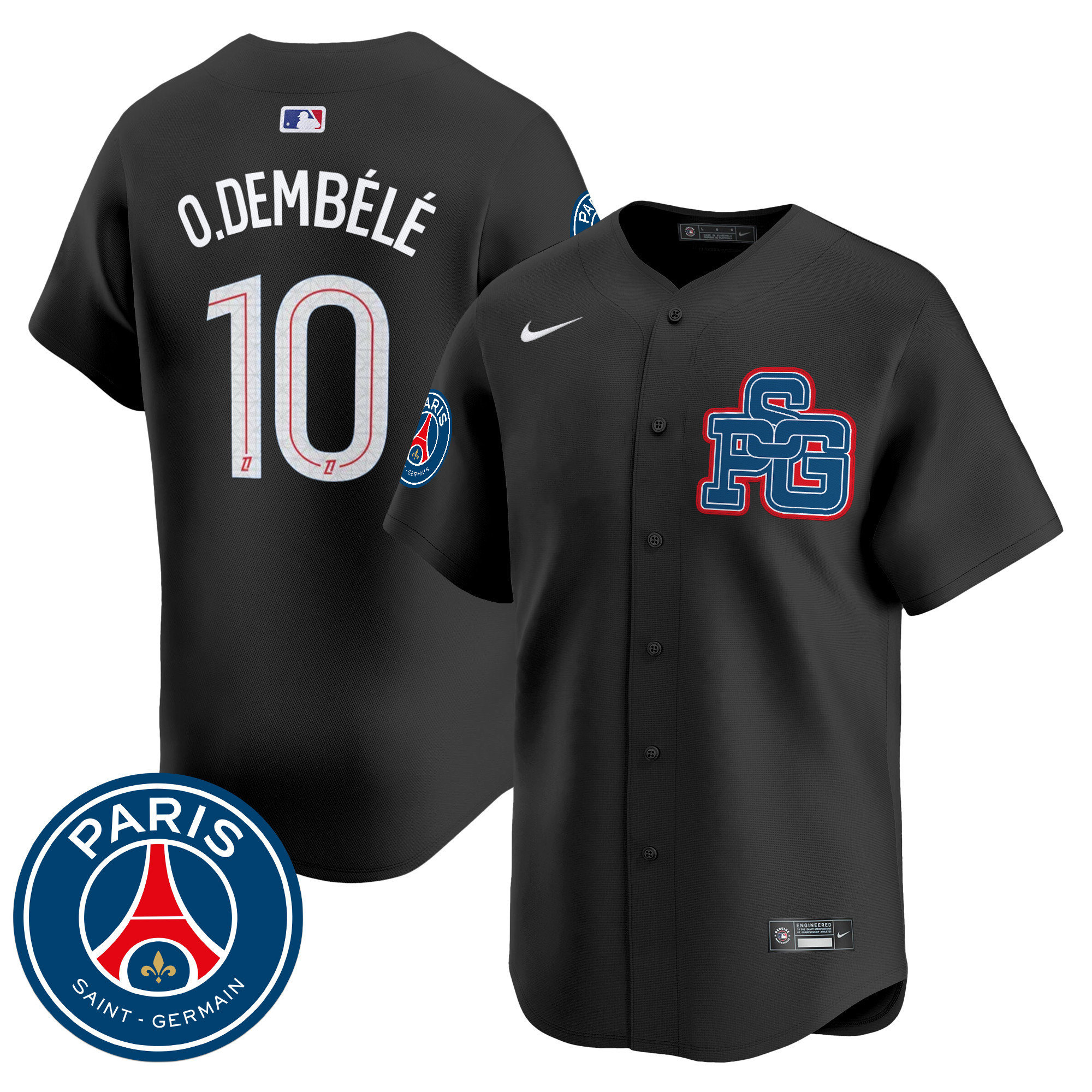 Men's Paris Saint-Germain 2025 Vapor Baseball Jersey - Stitched