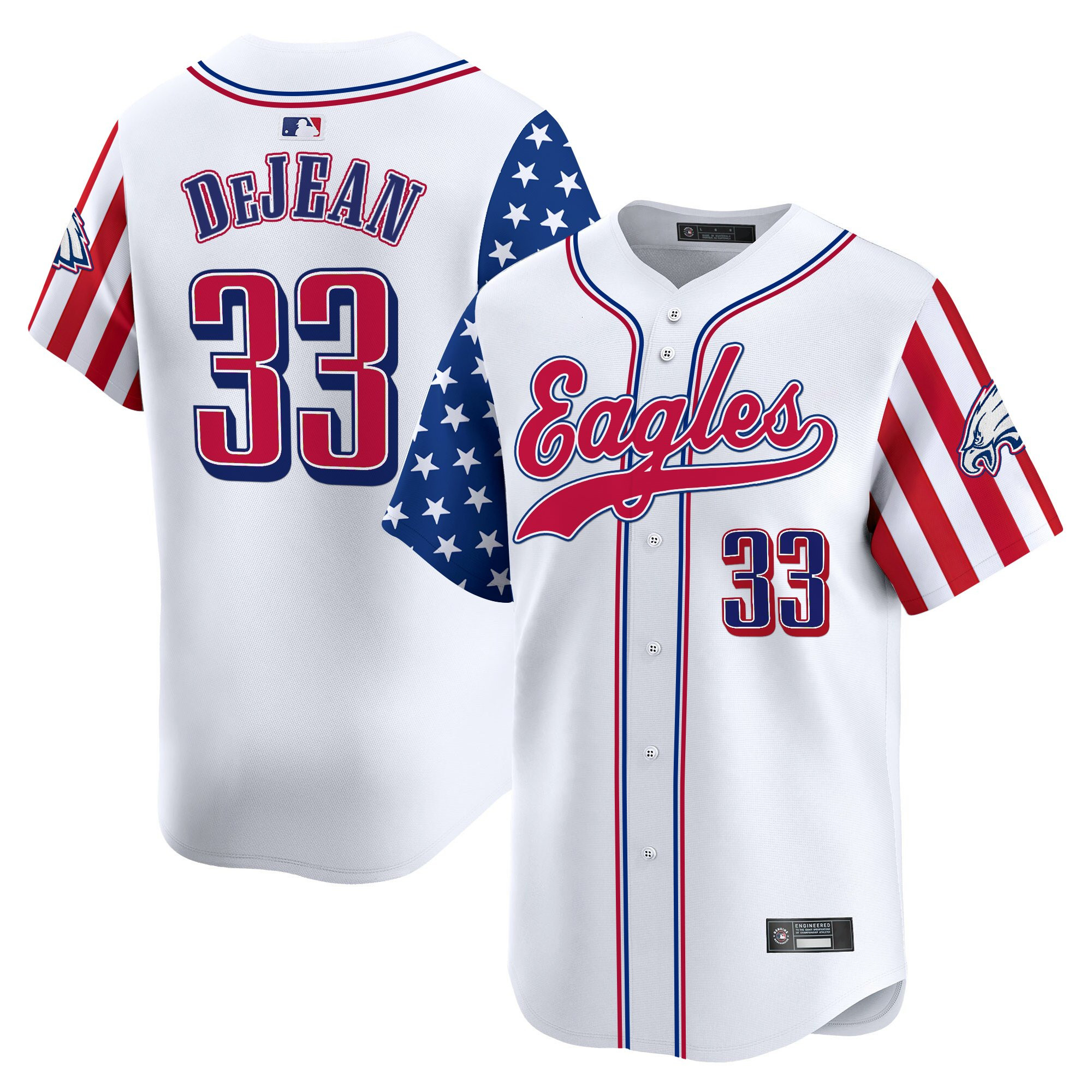 Men's Philadelphia Eagles 2025 Independence Day Vapor Baseball Jersey - All Stitched