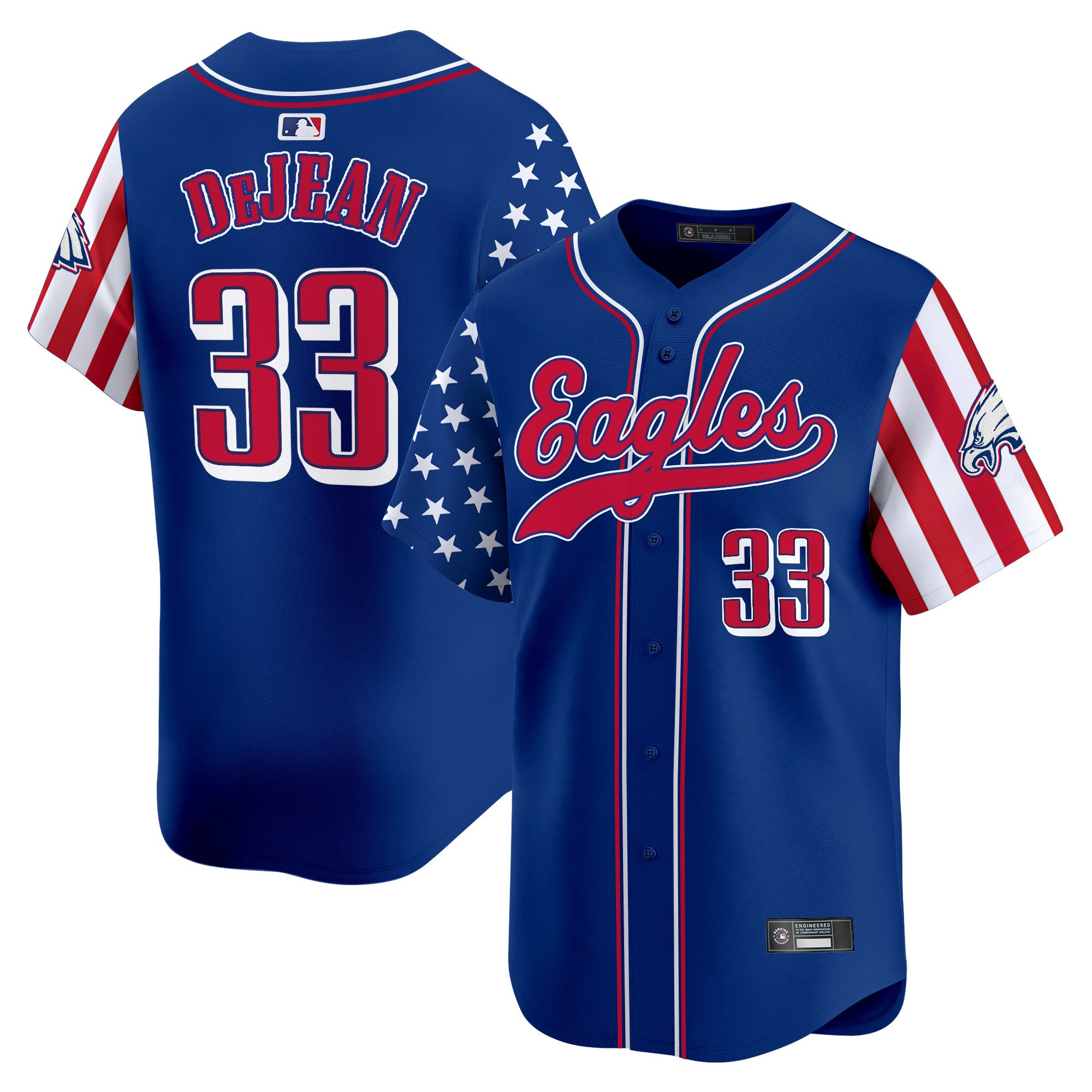 Men's Philadelphia Eagles 2025 Independence Day Vapor Baseball Jersey - All Stitched