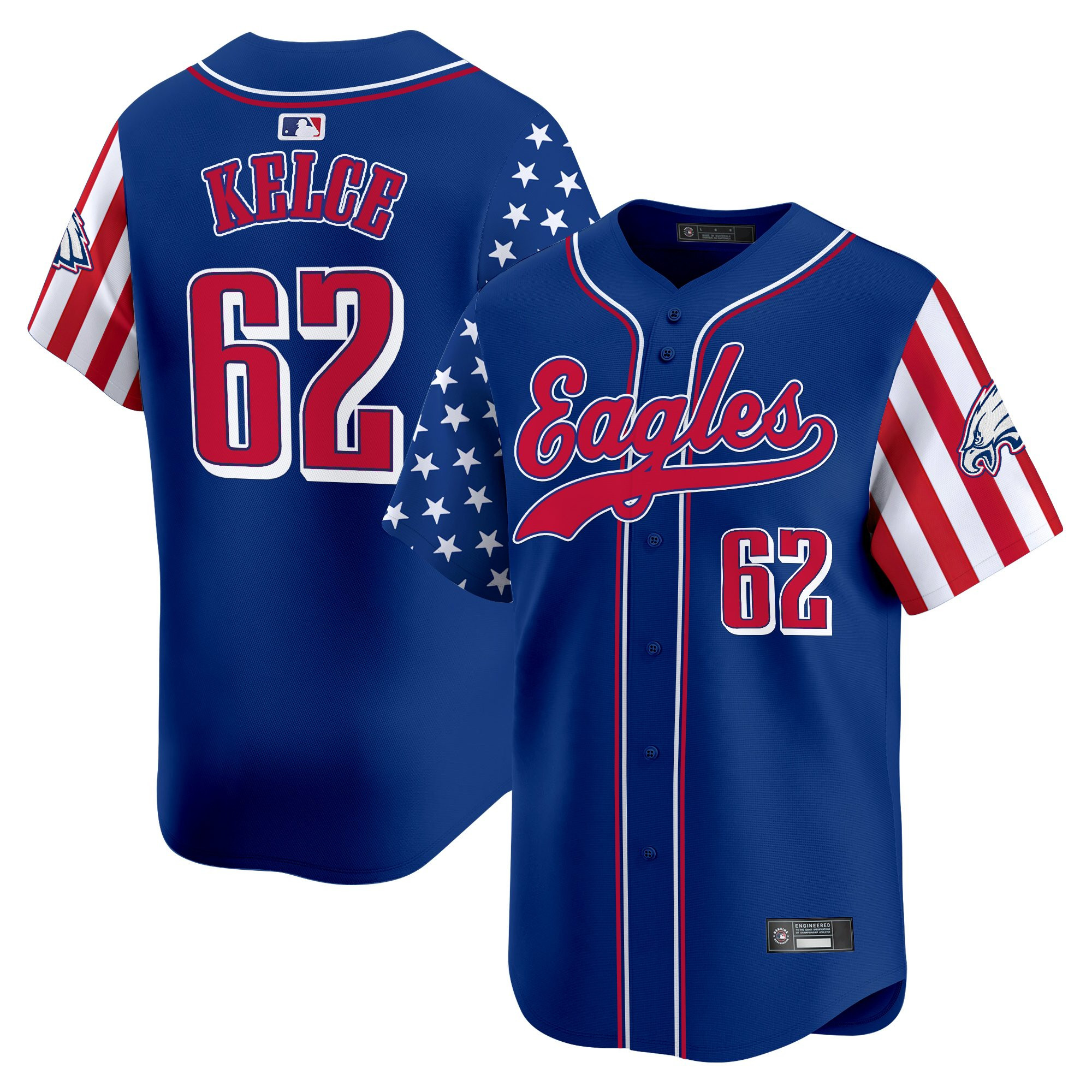 Men's Philadelphia Eagles 2025 Independence Day Vapor Baseball Jersey - All Stitched