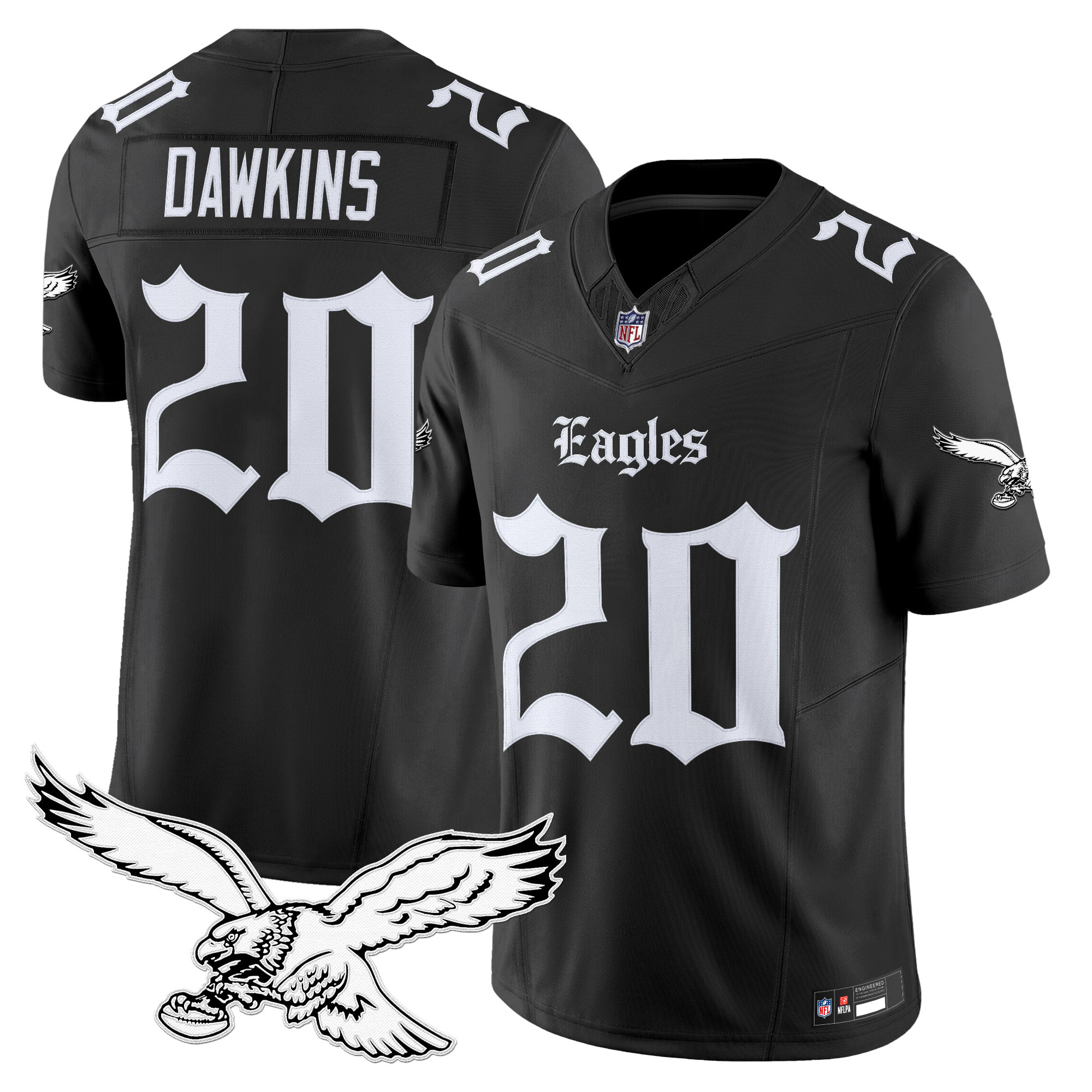 Men's Philadelphia Eagles 'Gothic Philly Edition' Vapor Limited Jersey - All Stitched