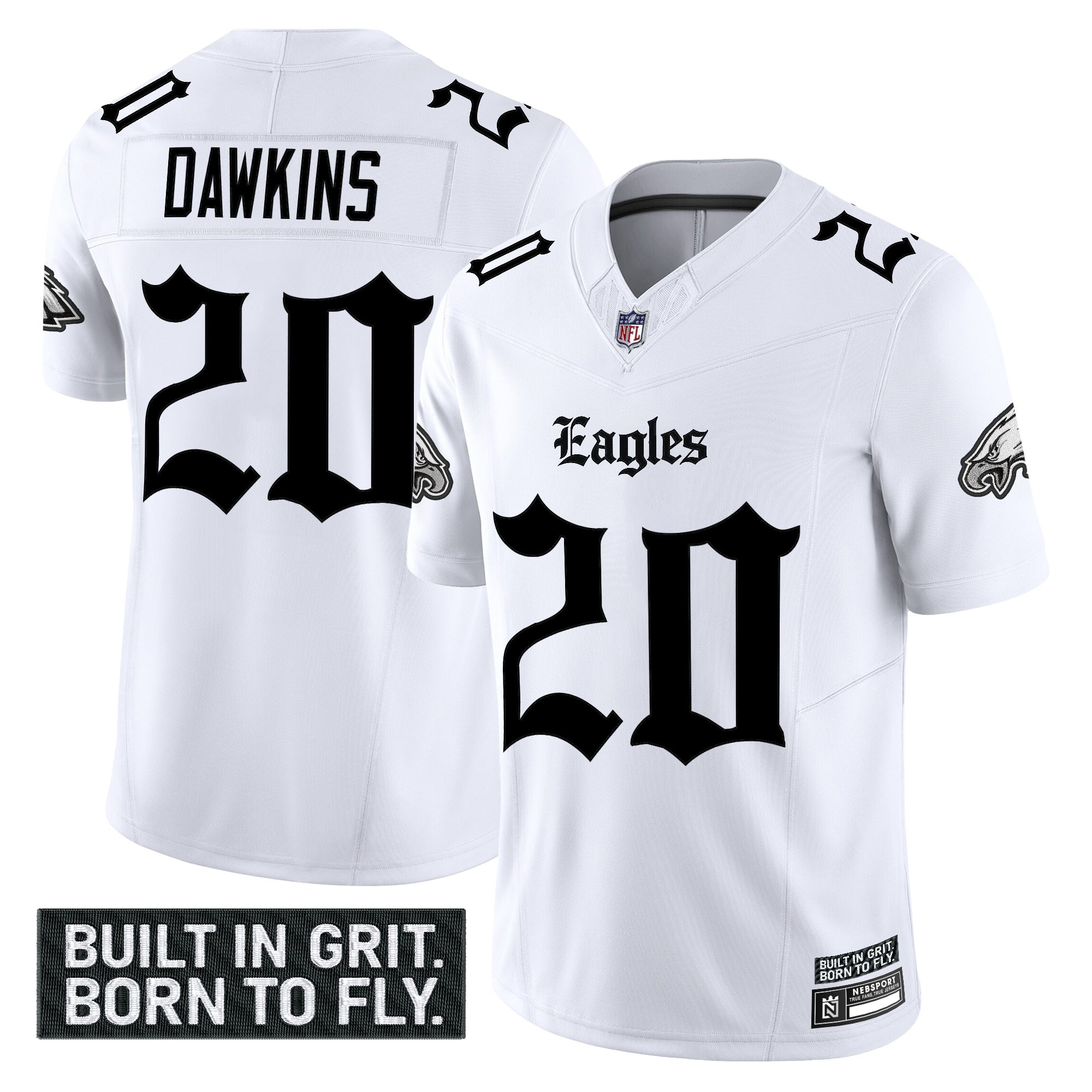 Men's Philadelphia Eagles 'Gothic Philly Edition' Vapor Limited Jersey V2 - All Stitched