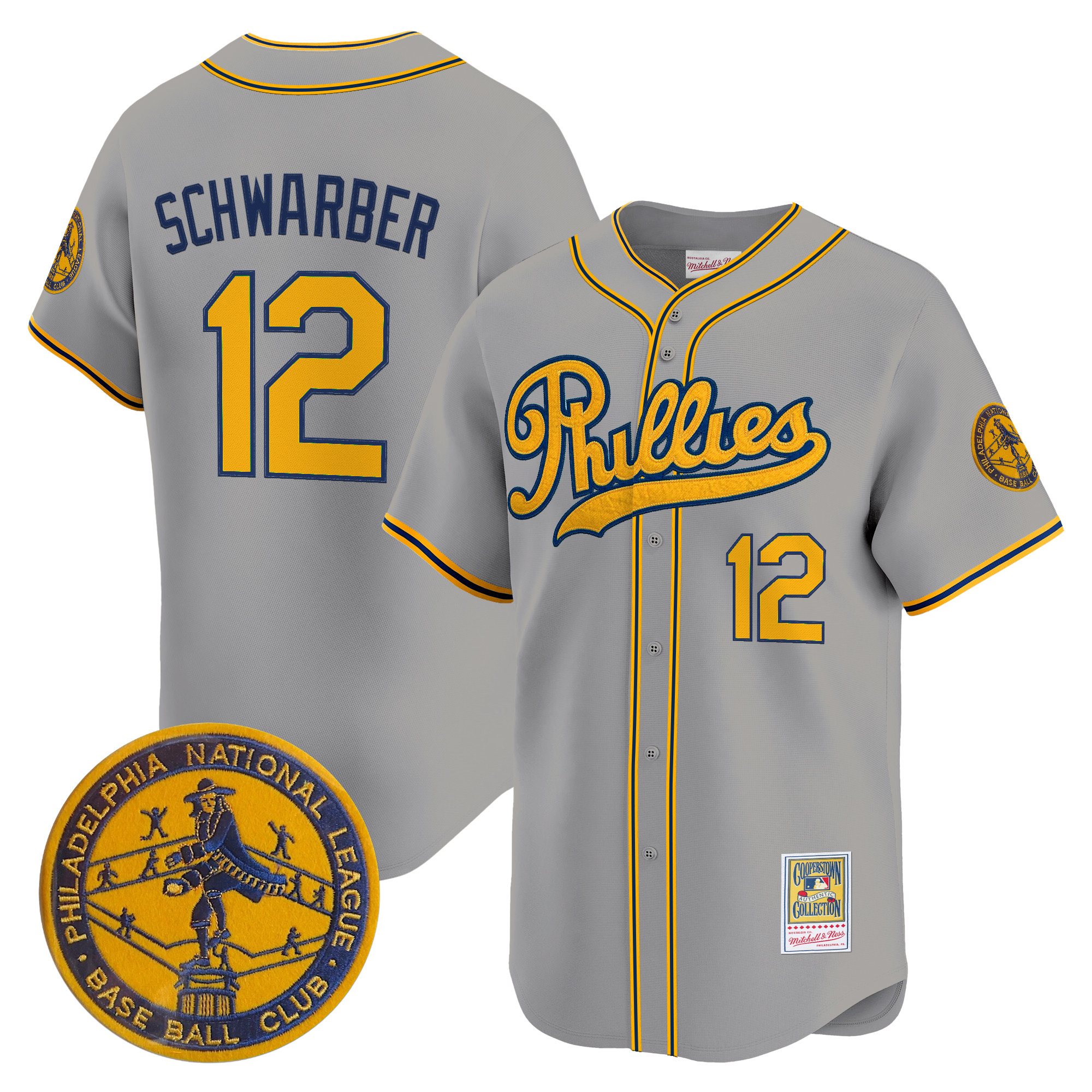 Men's Philadelphia Phillies 1938 Heritage Vapor Premier Limited Jersey - 'New?Sweden 300th?Anniversary' Patch - All Stitched
