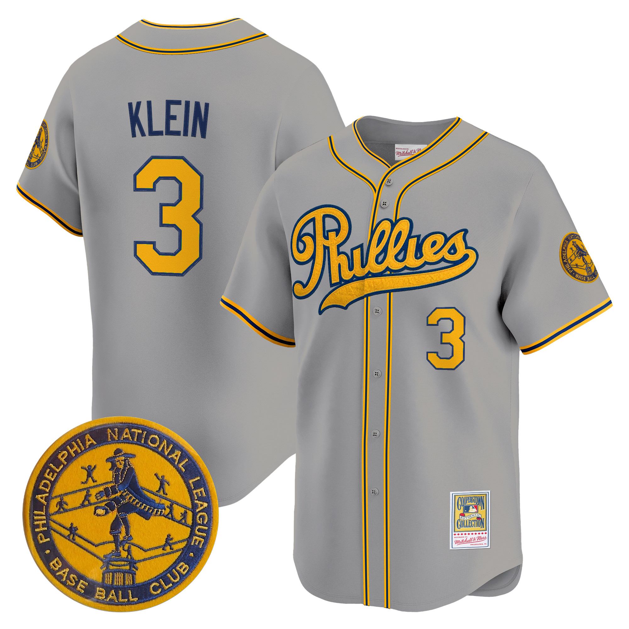 Men's Philadelphia Phillies 1938 Heritage Vapor Premier Limited Jersey - 'New?Sweden 300th?Anniversary' Patch - All Stitched