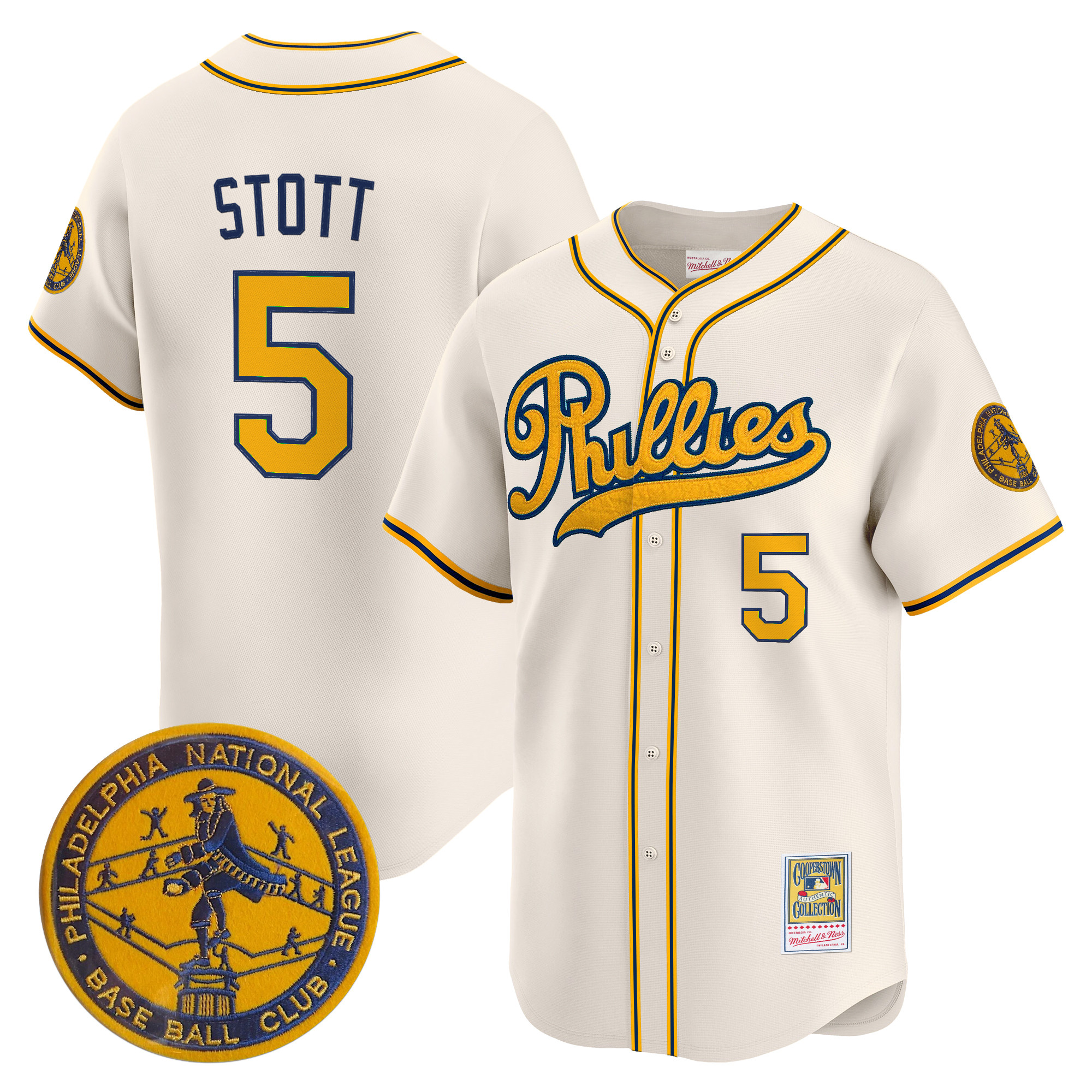 Men's Philadelphia Phillies 1938 Heritage Vapor Premier Limited Jersey - 'New?Sweden 300th?Anniversary' Patch - All Stitched