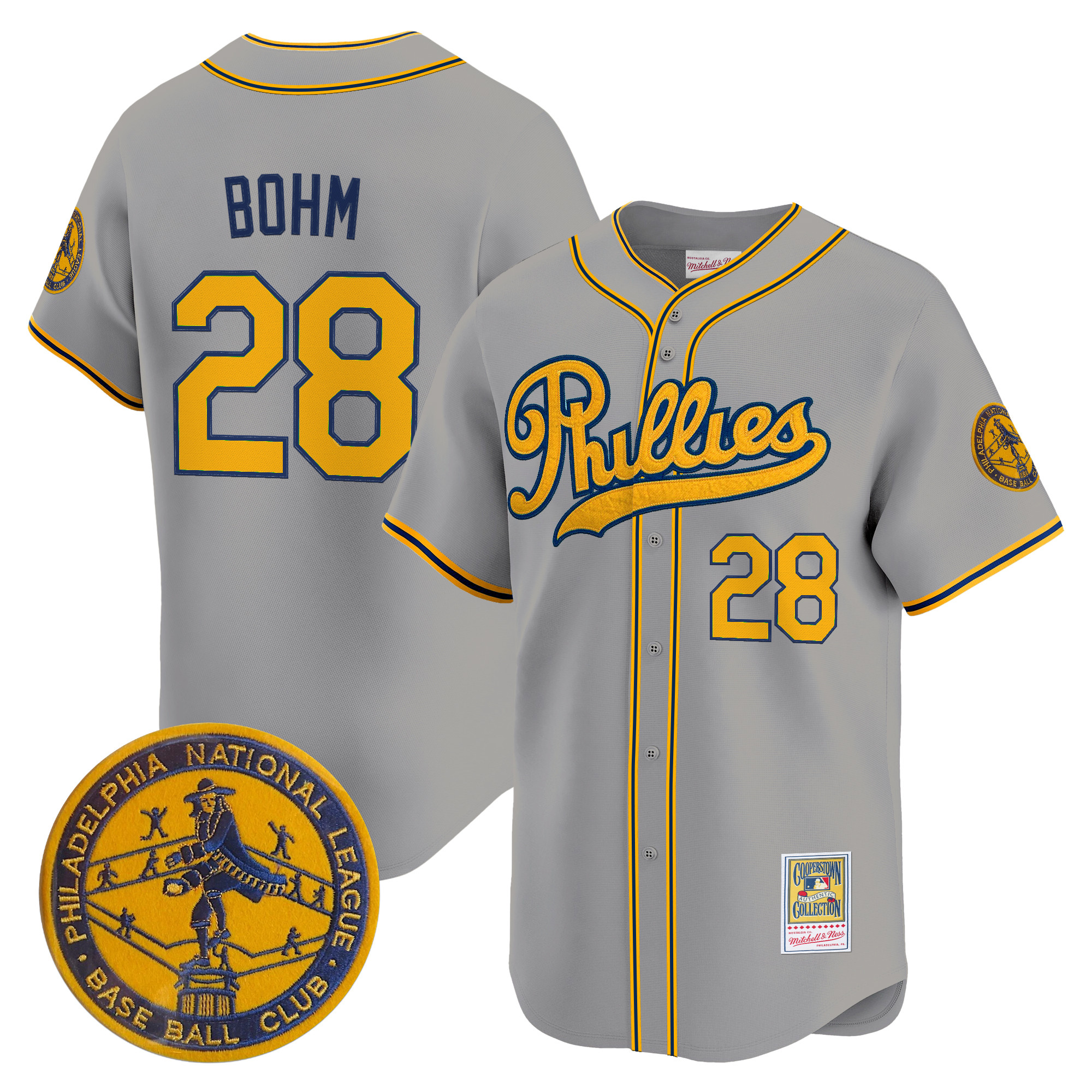 Men's Philadelphia Phillies 1938 Heritage Vapor Premier Limited Jersey - 'New?Sweden 300th?Anniversary' Patch - All Stitched