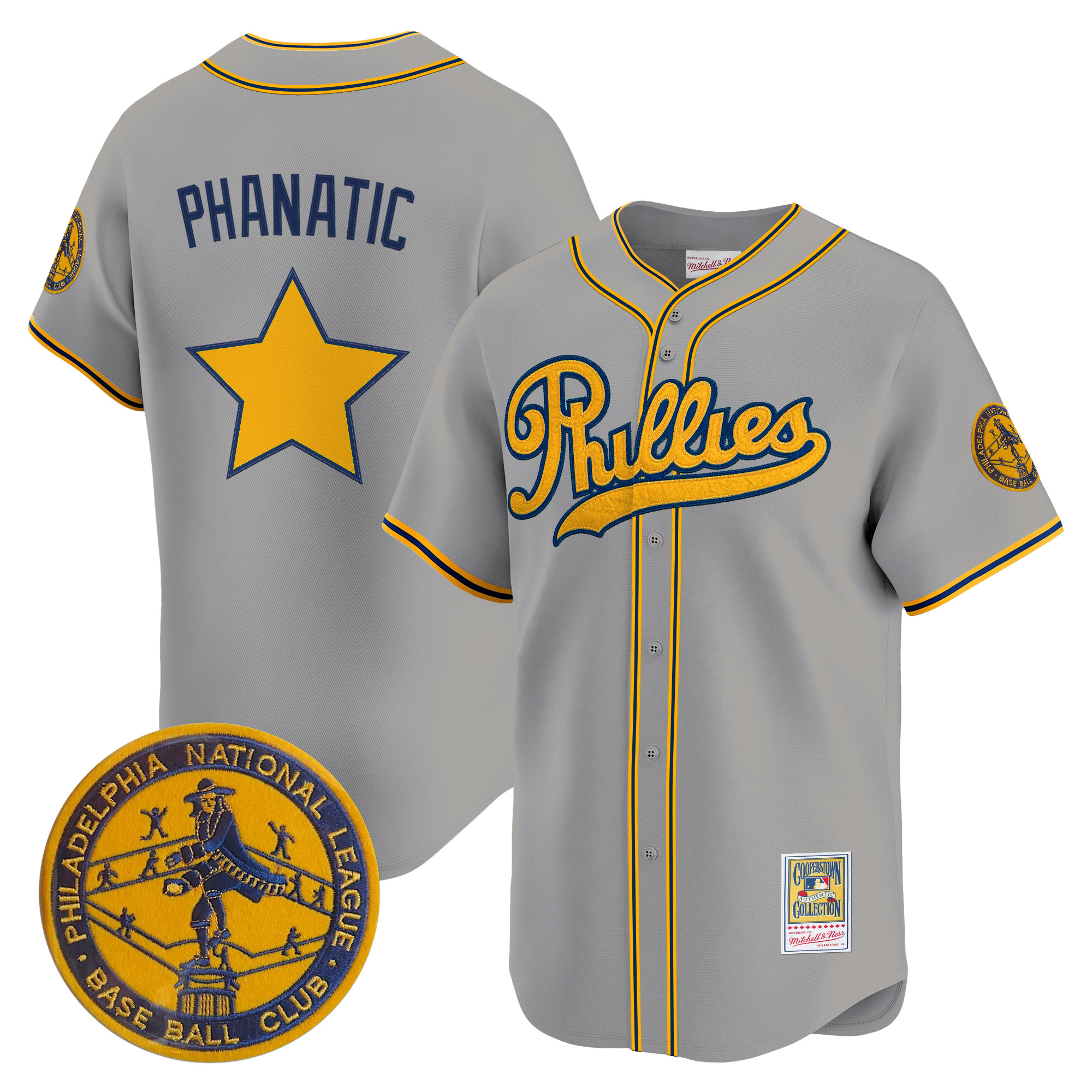 Men's Philadelphia Phillies 1938 Heritage Vapor Premier Limited Jersey - 'New?Sweden 300th?Anniversary' Patch - All Stitched