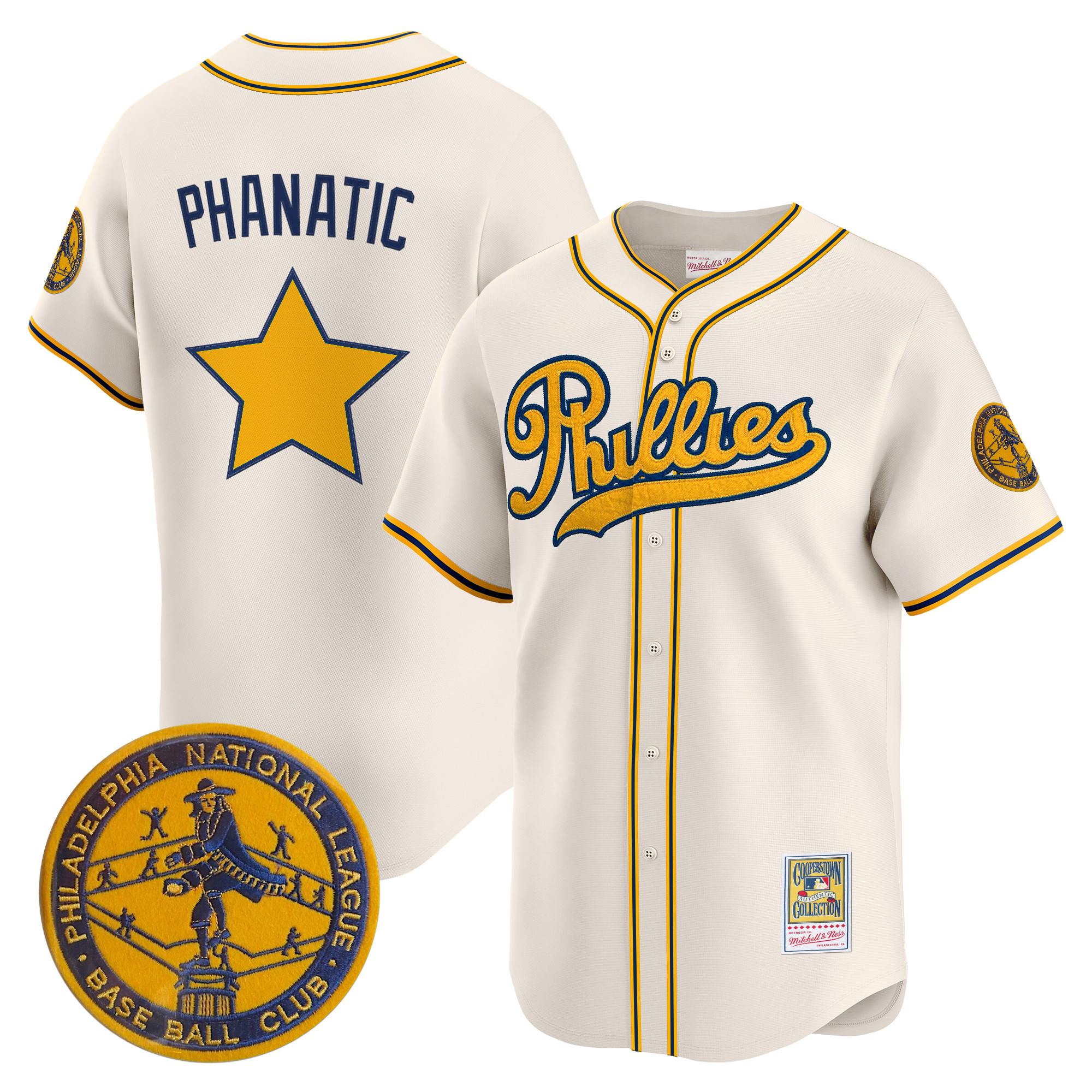 Men's Philadelphia Phillies 1938 Heritage Vapor Premier Limited Jersey - 'New?Sweden 300th?Anniversary' Patch - All Stitched
