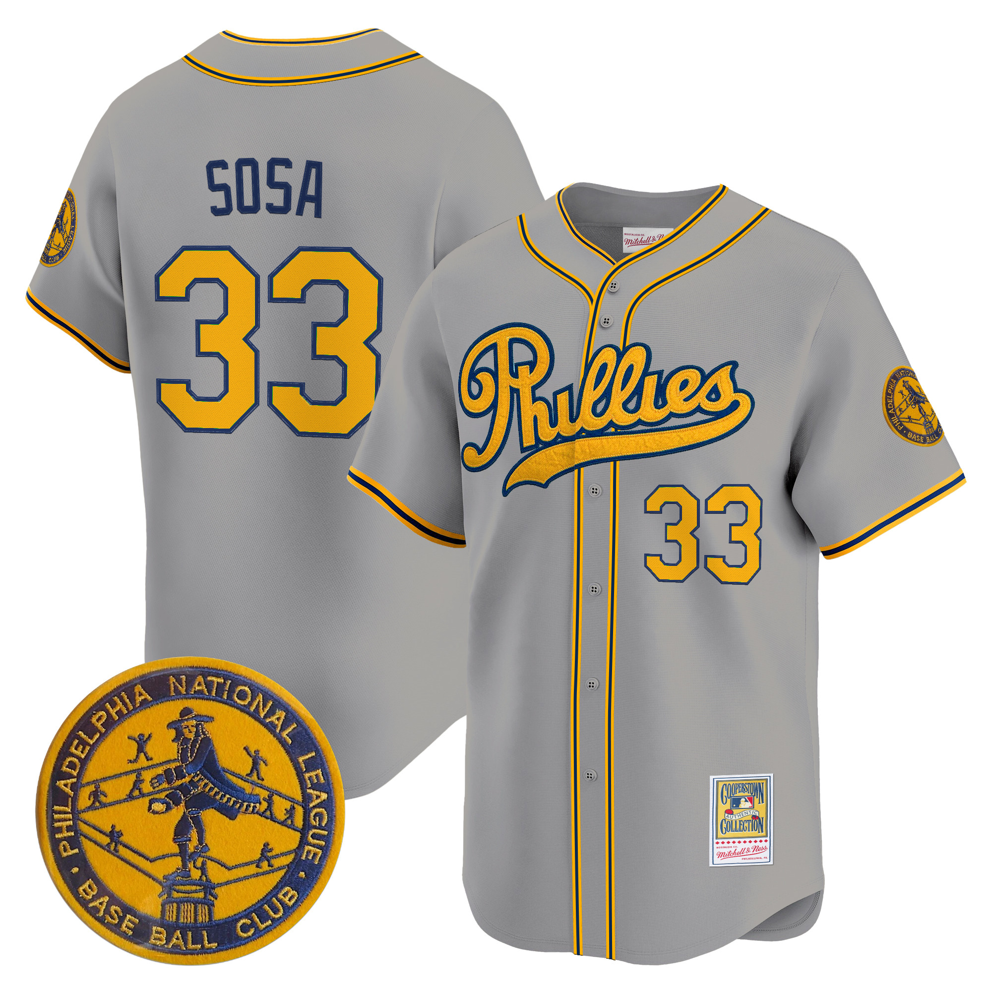 Men's Philadelphia Phillies 1938 Heritage Vapor Premier Limited Jersey - 'New?Sweden 300th?Anniversary' Patch - All Stitched