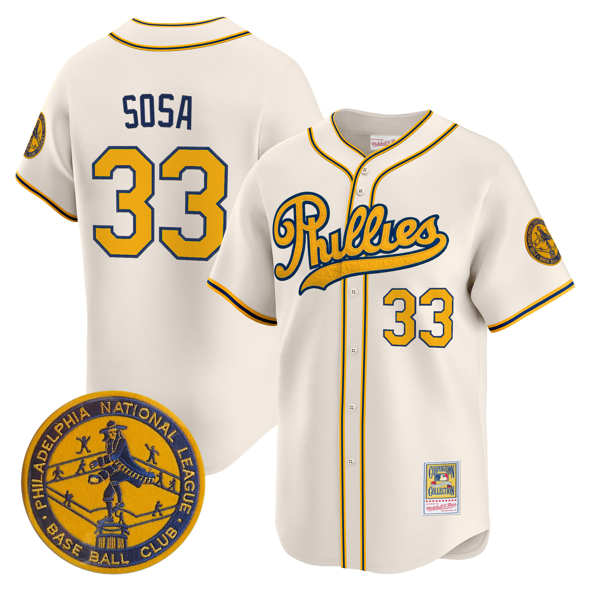 Men's Philadelphia Phillies 1938 Heritage Vapor Premier Limited Jersey - 'New?Sweden 300th?Anniversary' Patch - All Stitched