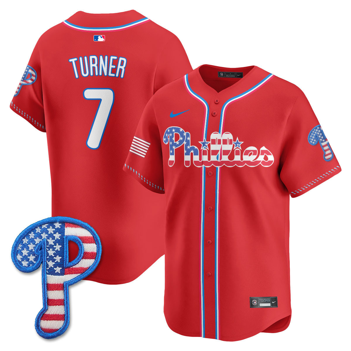 Men's Philadelphia Phillies 2025 Fourth of July Vapor Premier Limited Jersey - All Stitched