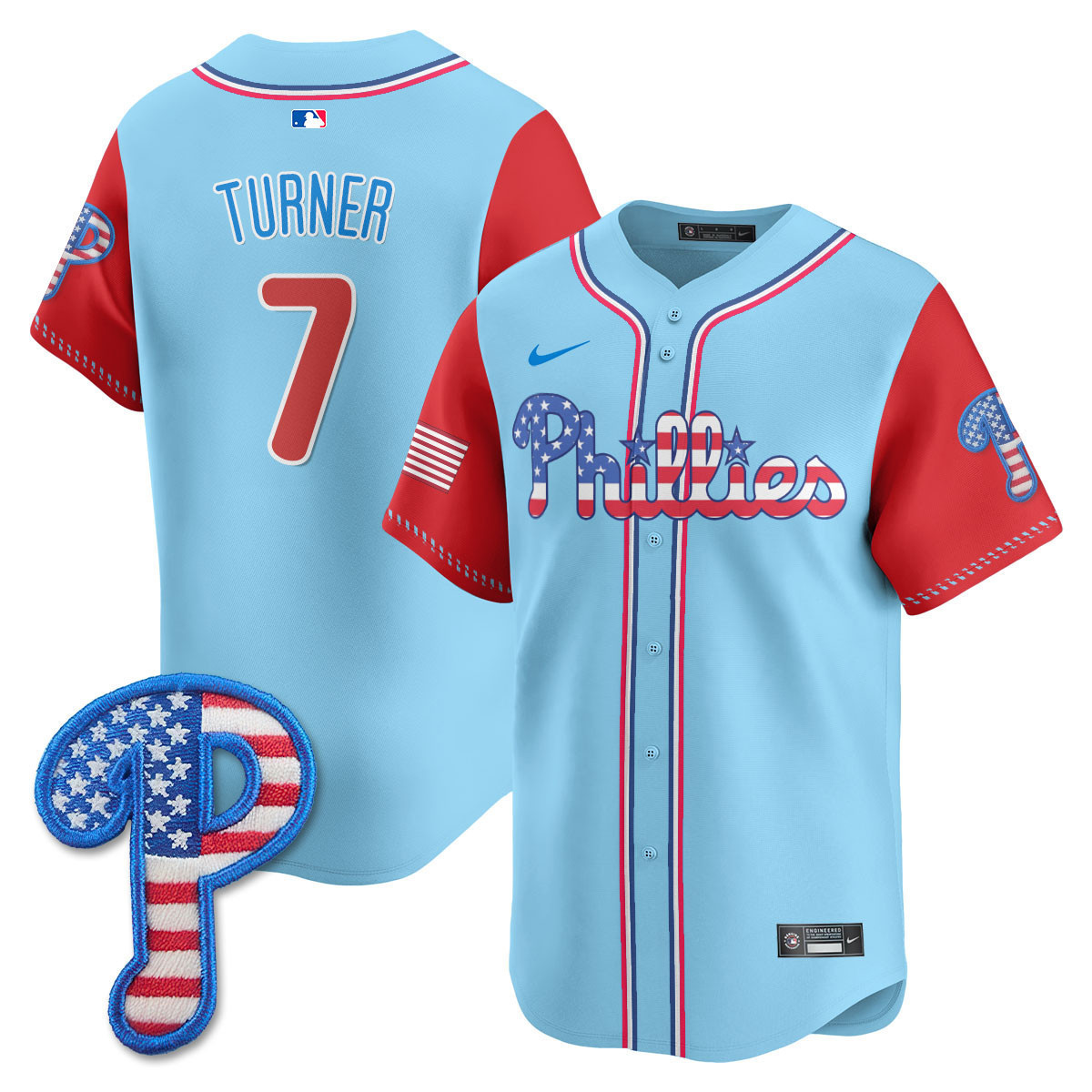 Men's Philadelphia Phillies 2025 Fourth of July Vapor Premier Limited Jersey - All Stitched