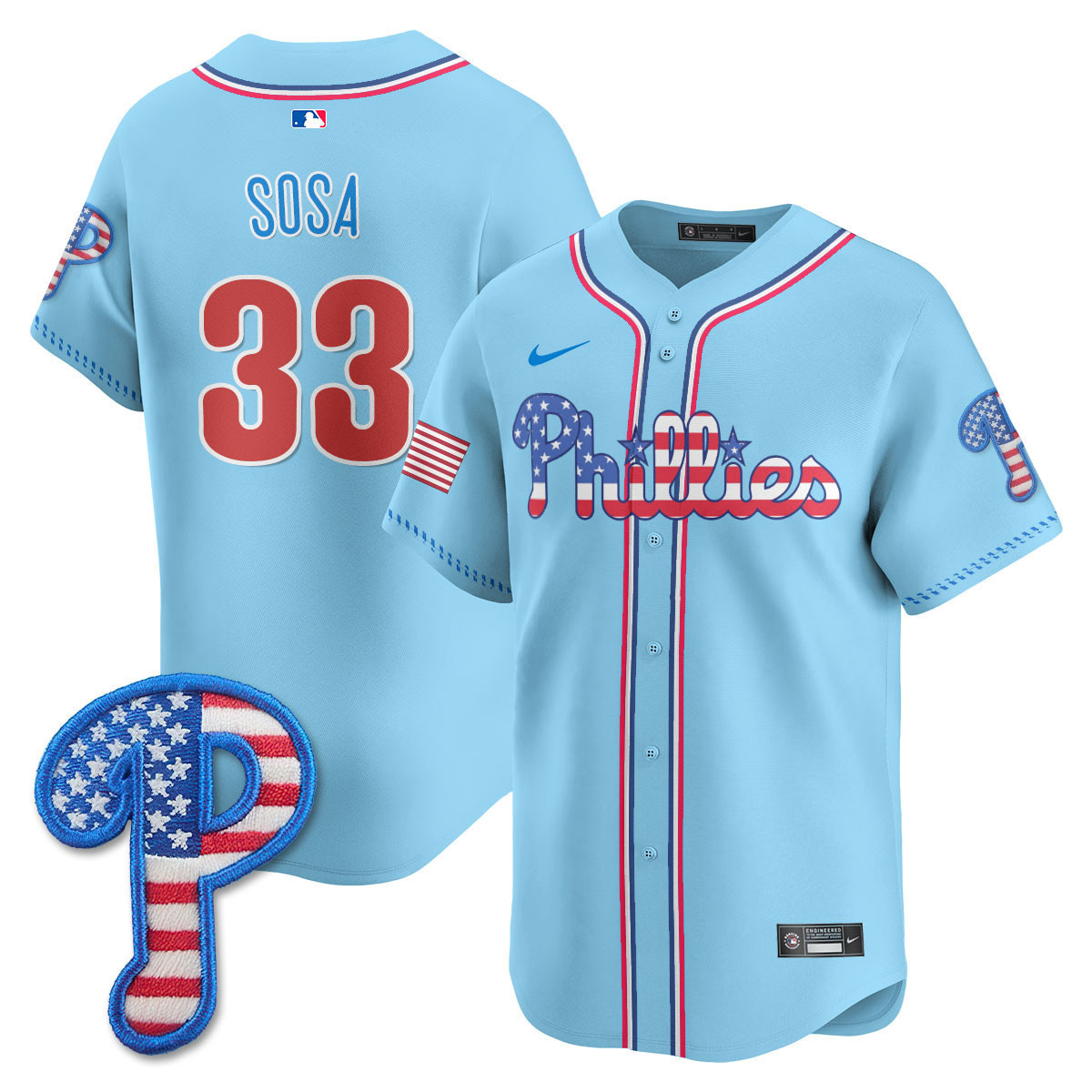 Men's Philadelphia Phillies 2025 Fourth of July Vapor Premier Limited Jersey - All Stitched