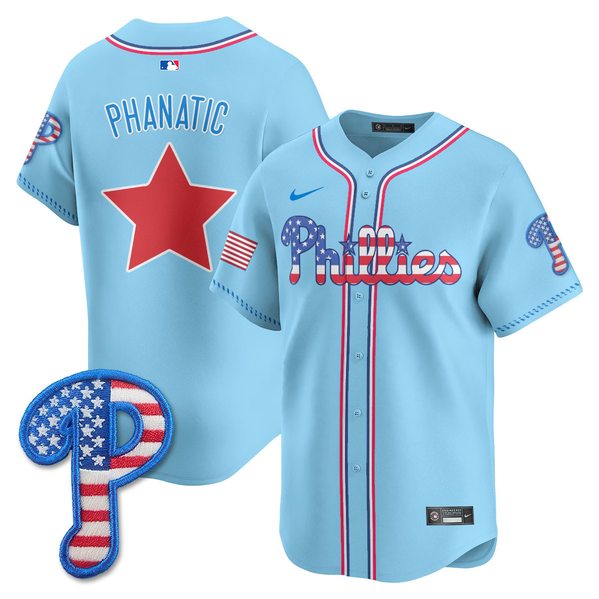 Men's Philadelphia Phillies 2025 Fourth of July Vapor Premier Limited Jersey - All Stitched