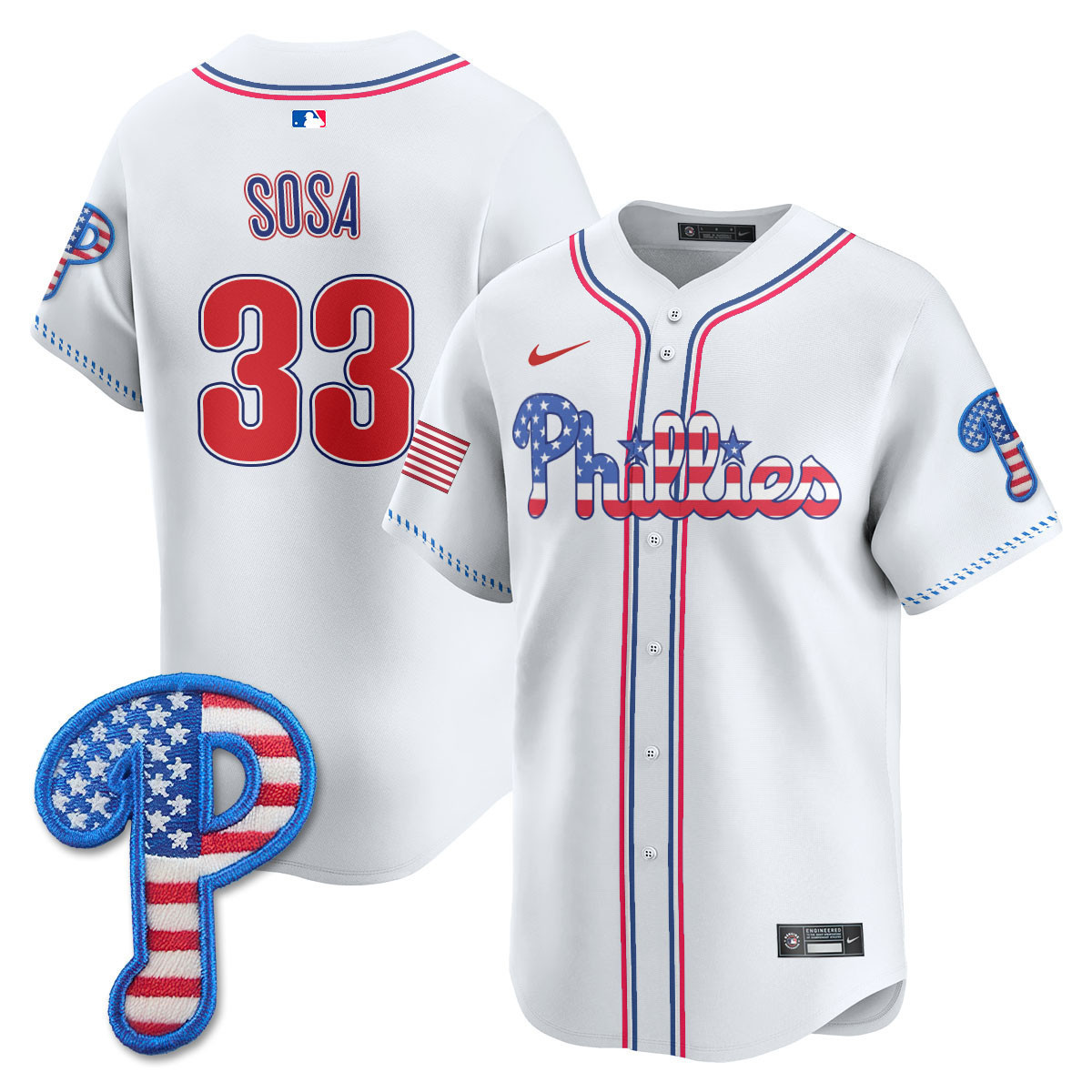 Men's Philadelphia Phillies 2025 Fourth of July Vapor Premier Limited Jersey - All Stitched