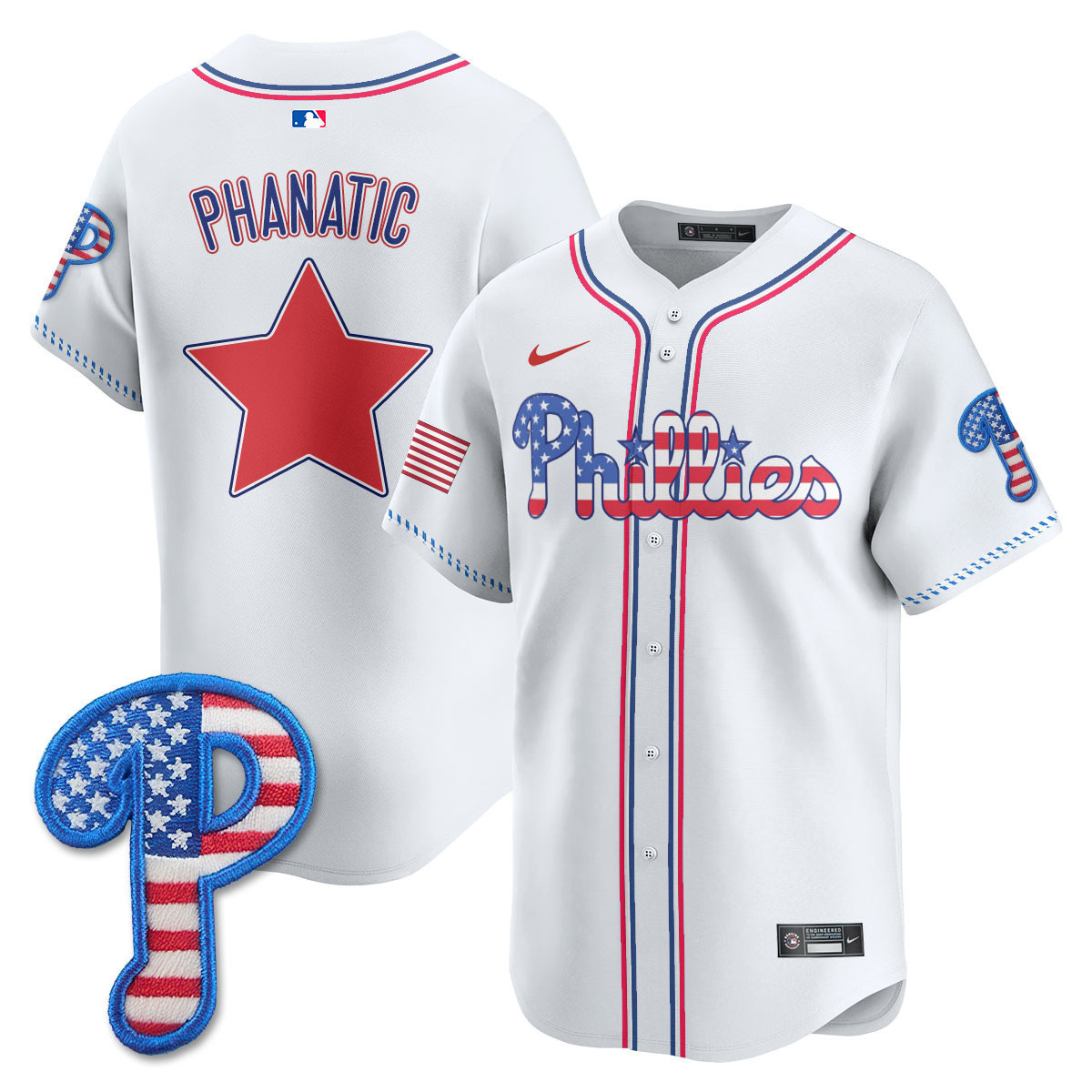 Men's Philadelphia Phillies 2025 Fourth of July Vapor Premier Limited Jersey - All Stitched