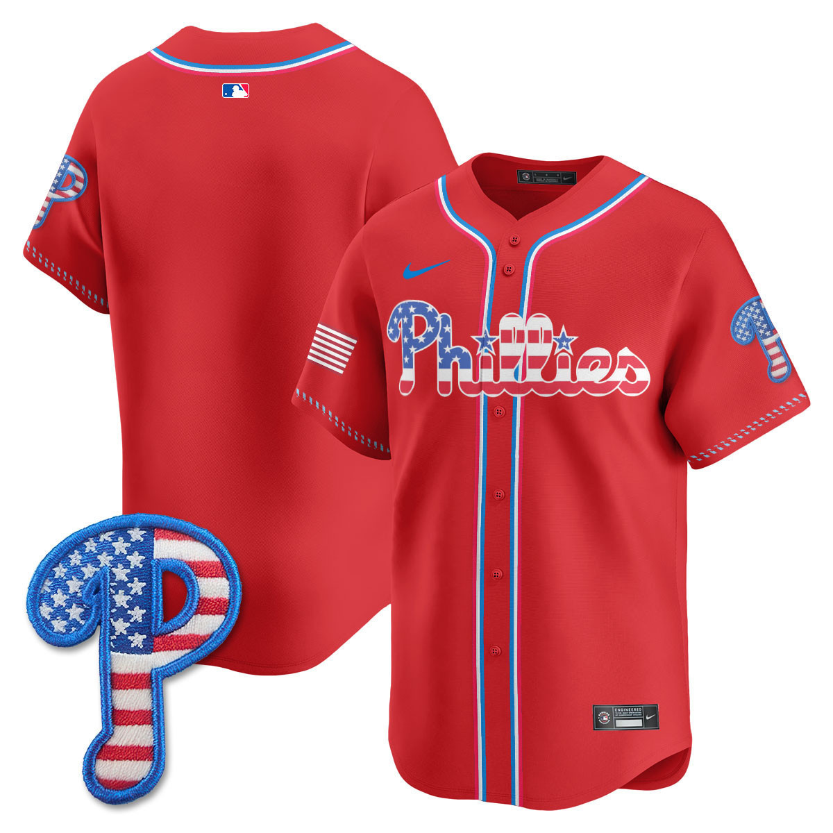 Men's Philadelphia Phillies 2025 Fourth of July Vapor Premier Limited Jersey - All Stitched