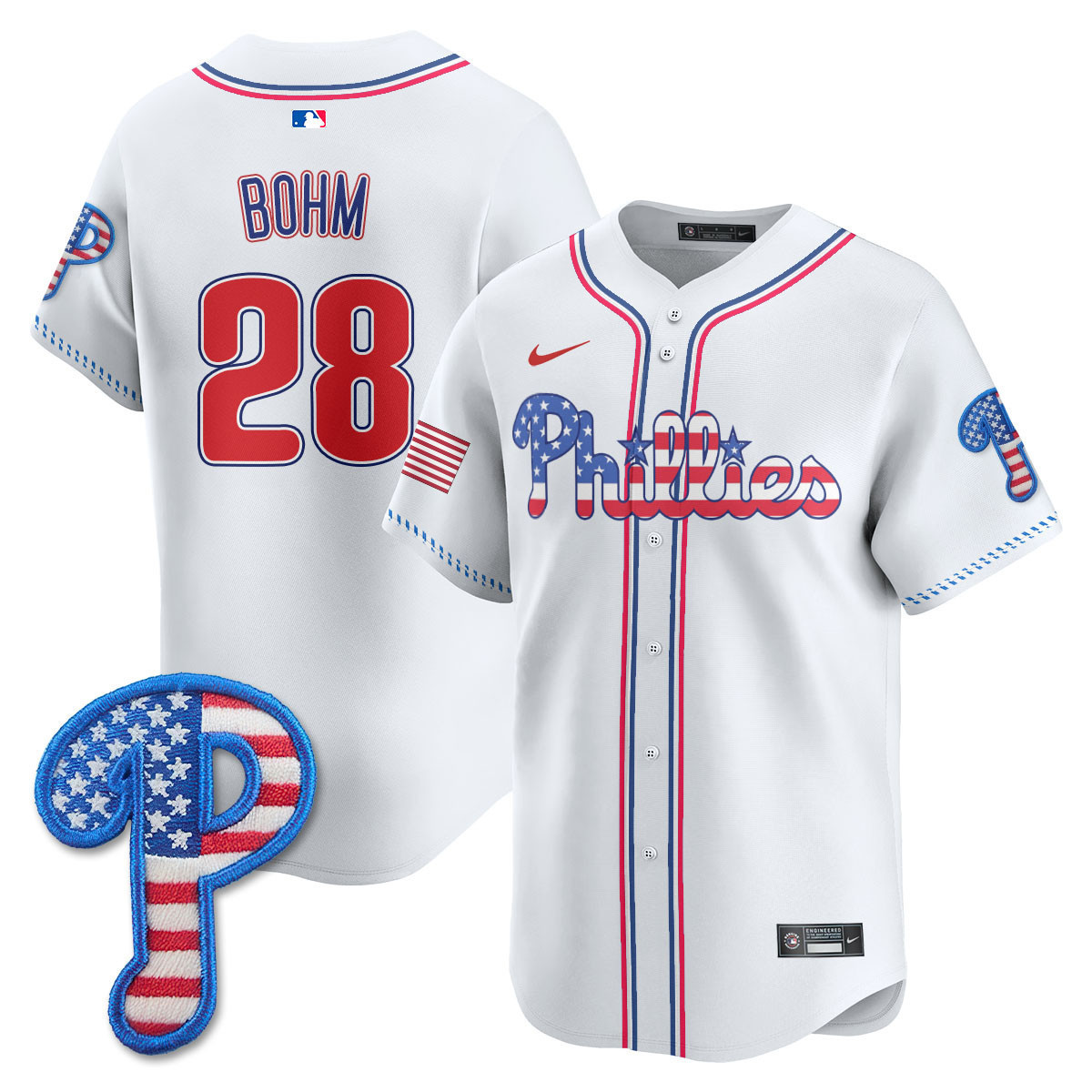 Men's Philadelphia Phillies 2025 Fourth of July Vapor Premier Limited Jersey - All Stitched