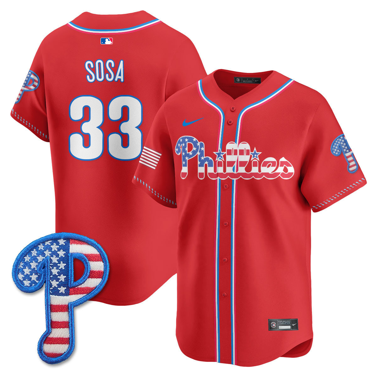 Men's Philadelphia Phillies 2025 Fourth of July Vapor Premier Limited Jersey - All Stitched