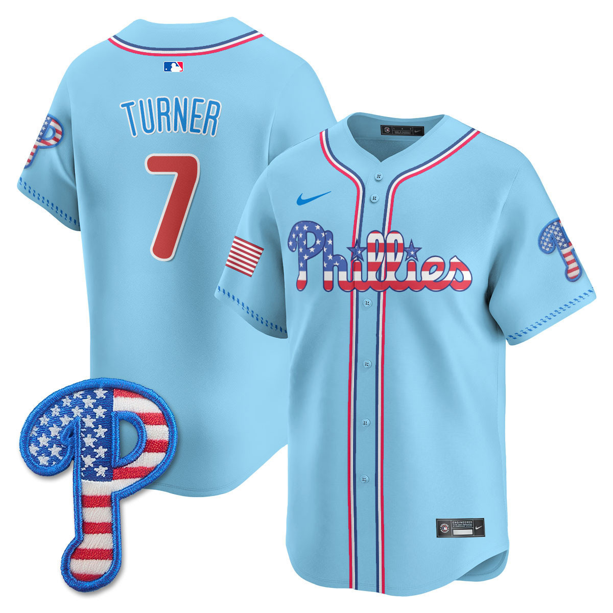 Men's Philadelphia Phillies 2025 Fourth of July Vapor Premier Limited Jersey - All Stitched