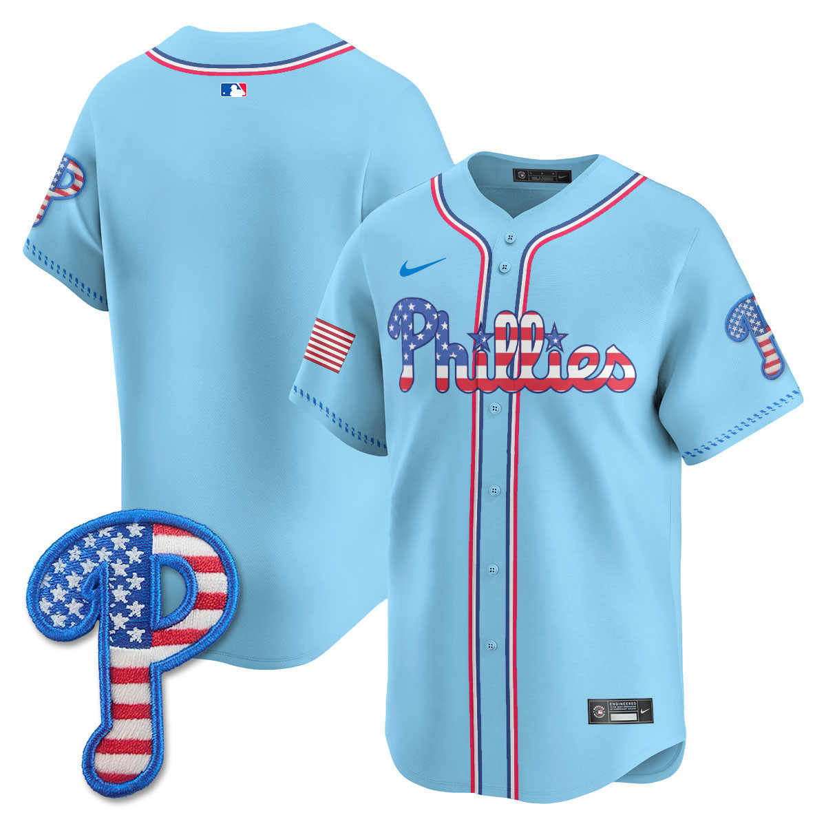 Men's Philadelphia Phillies 2025 Fourth of July Vapor Premier Limited Jersey - All Stitched
