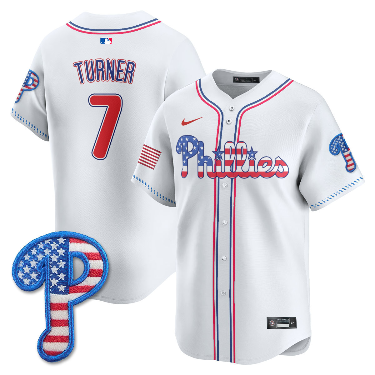 Men's Philadelphia Phillies 2025 Fourth of July Vapor Premier Limited Jersey - All Stitched