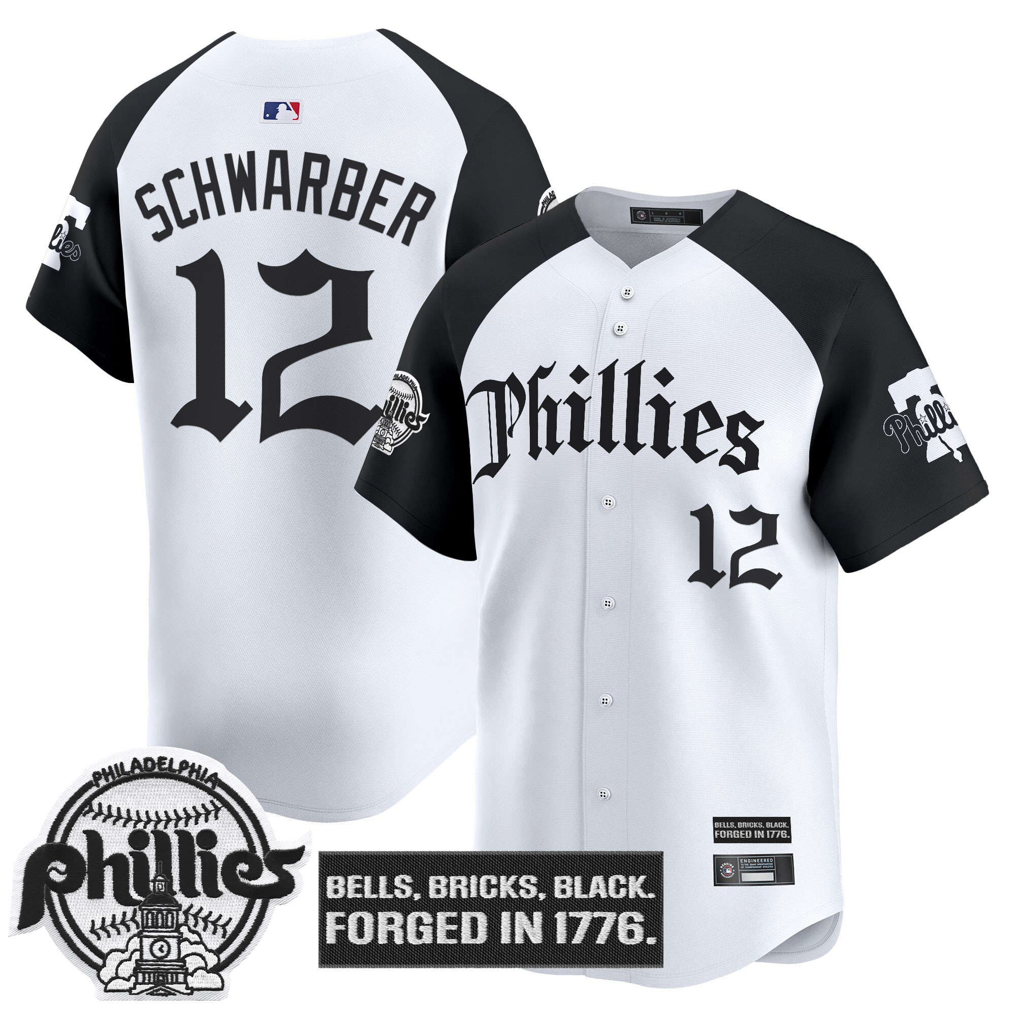 Men's Philadelphia Phillies 'Gothic Liberty Edition' Vapor Premier Limited Jersey - All Stitched