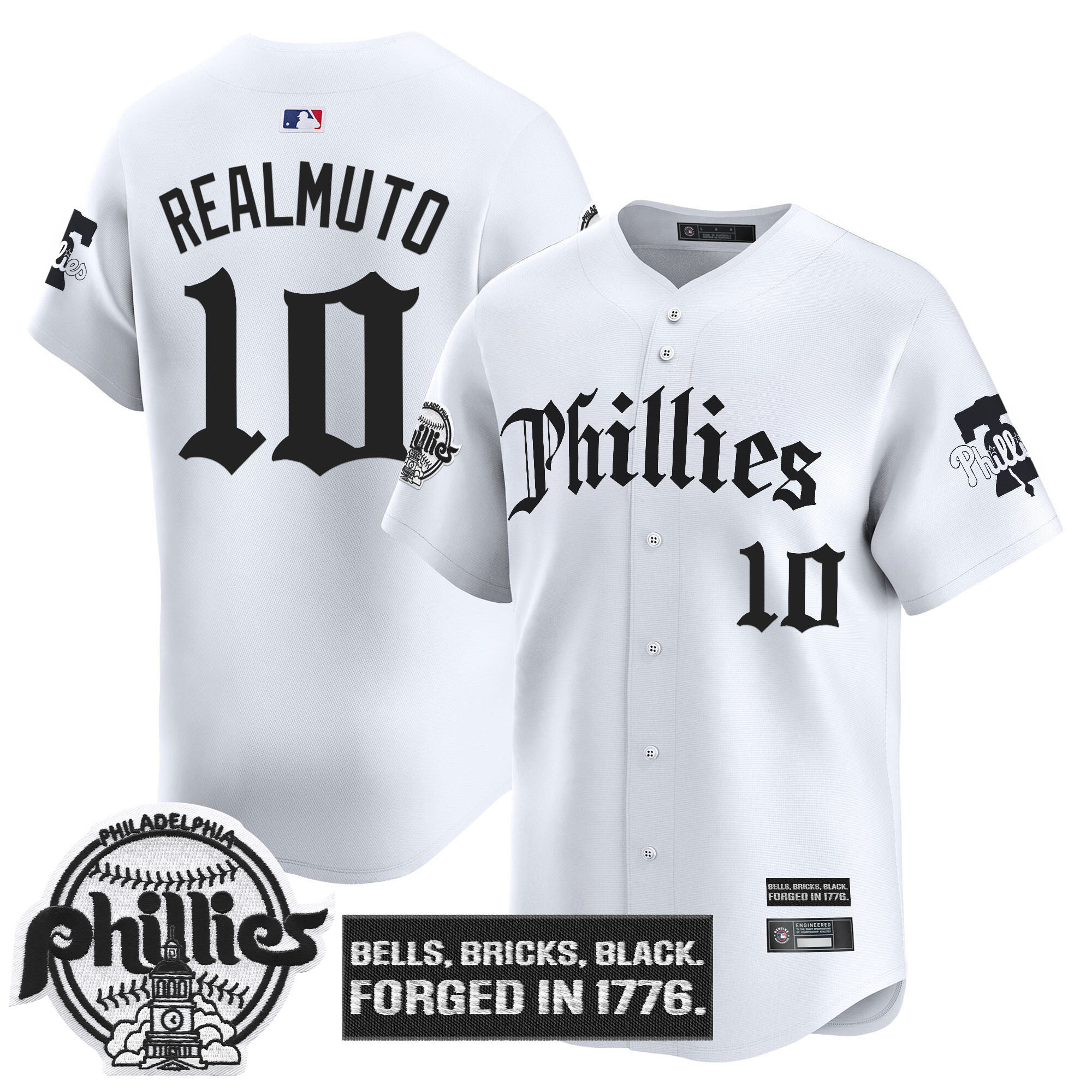 Men's Philadelphia Phillies 'Gothic Liberty Edition' Vapor Premier Limited Jersey - All Stitched