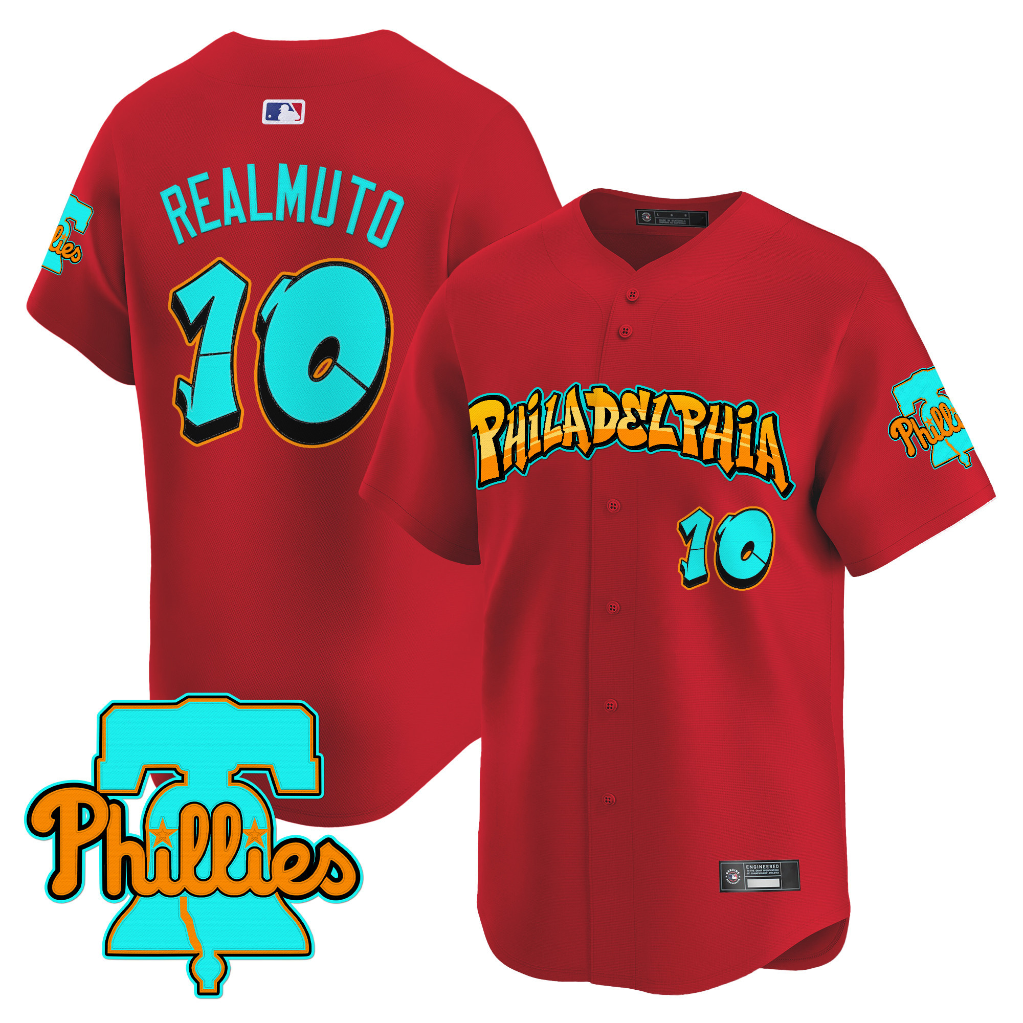 Men's Philadelphia Phillies 'Graffiti Broad Street Edition' Vapor Premier Limited Jersey - All Stitched