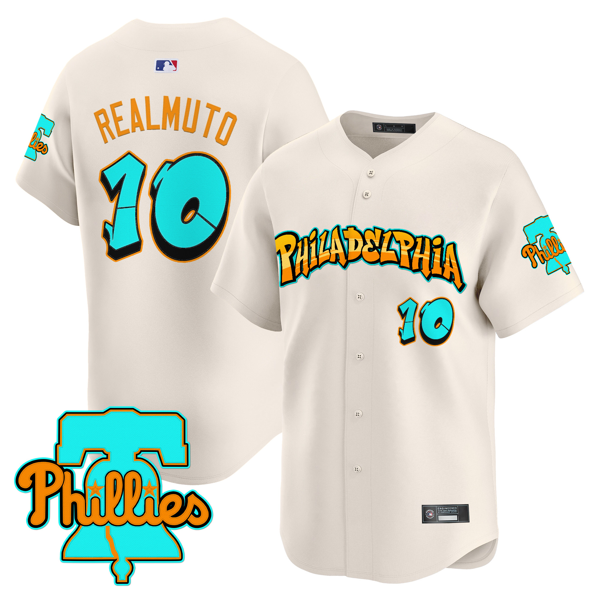 Men's Philadelphia Phillies 'Graffiti Broad Street Edition' Vapor Premier Limited Jersey - All Stitched