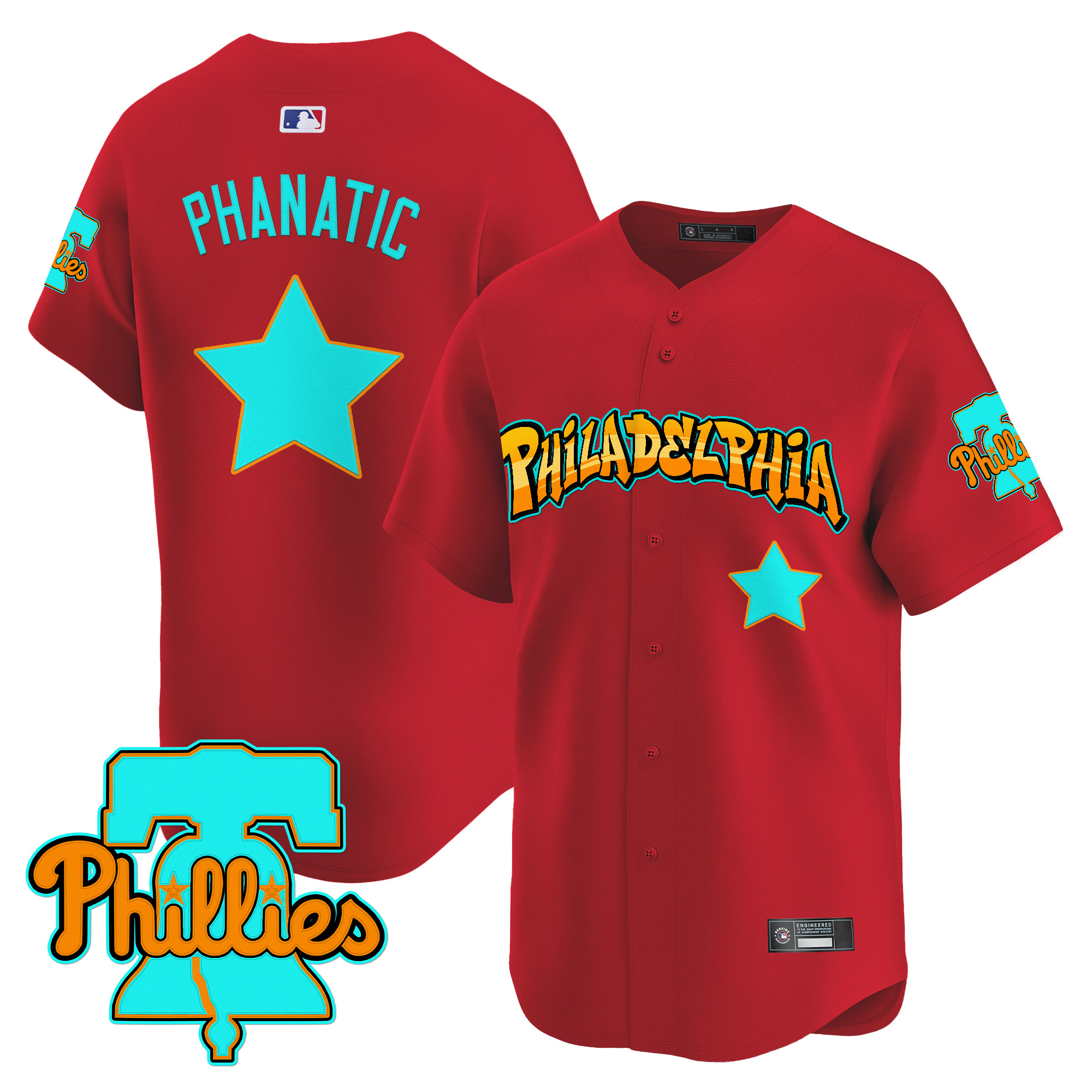 Men's Philadelphia Phillies 'Graffiti Broad Street Edition' Vapor Premier Limited Jersey - All Stitched