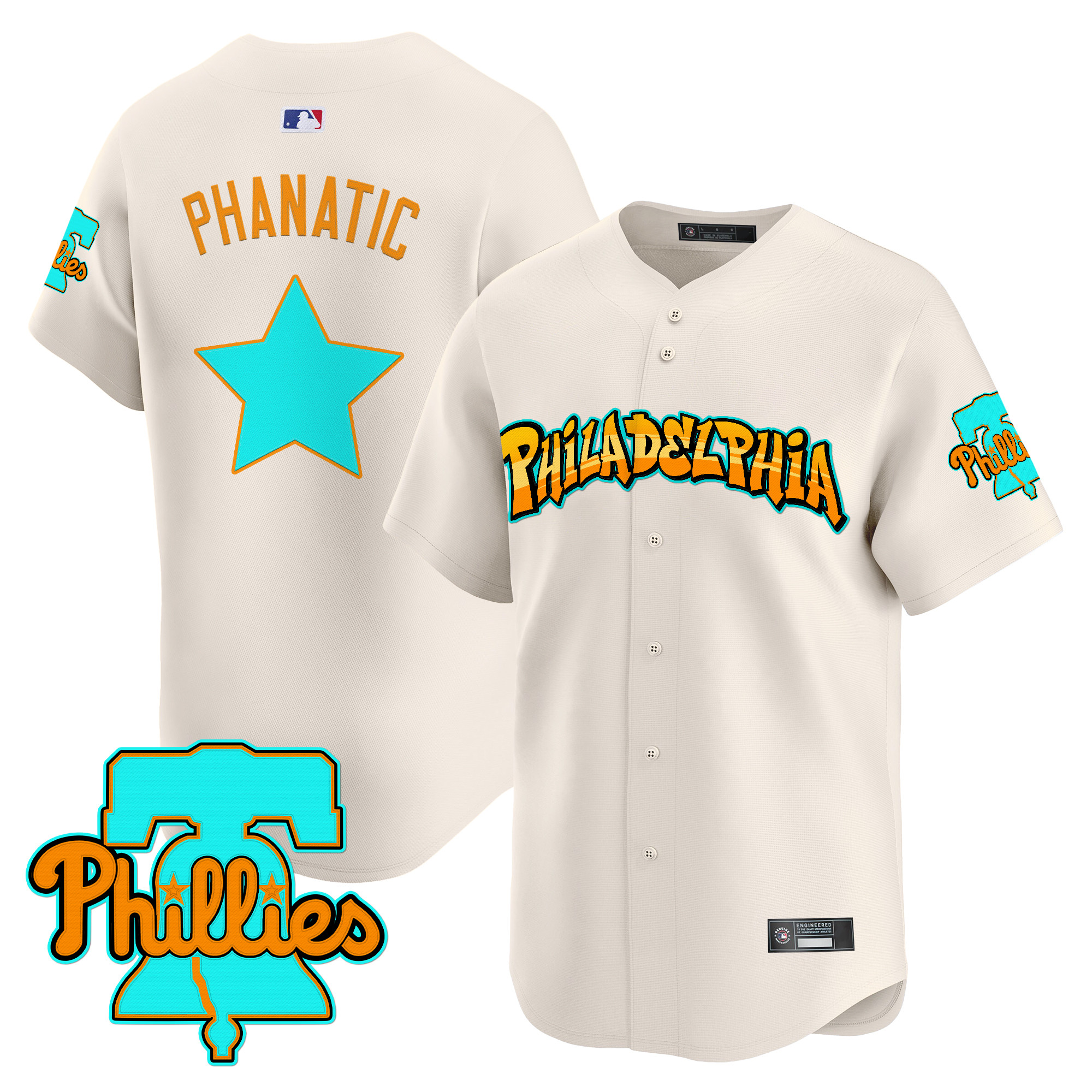 Men's Philadelphia Phillies 'Graffiti Broad Street Edition' Vapor Premier Limited Jersey - All Stitched