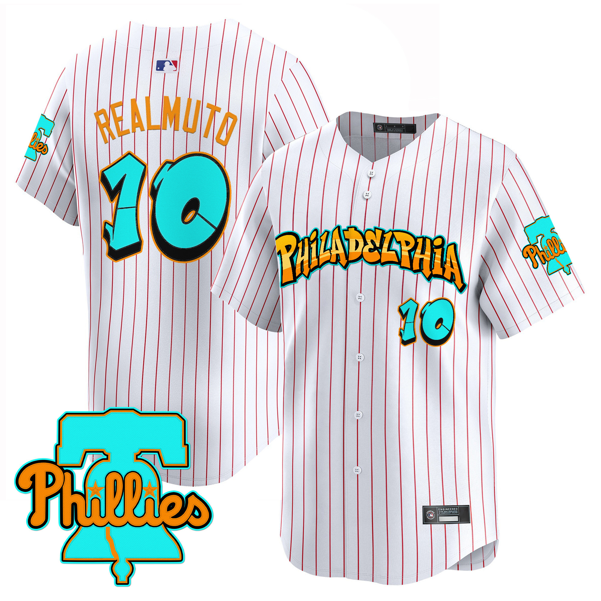 Men's Philadelphia Phillies 'Graffiti Broad Street Edition' Vapor Premier Limited Jersey - All Stitched