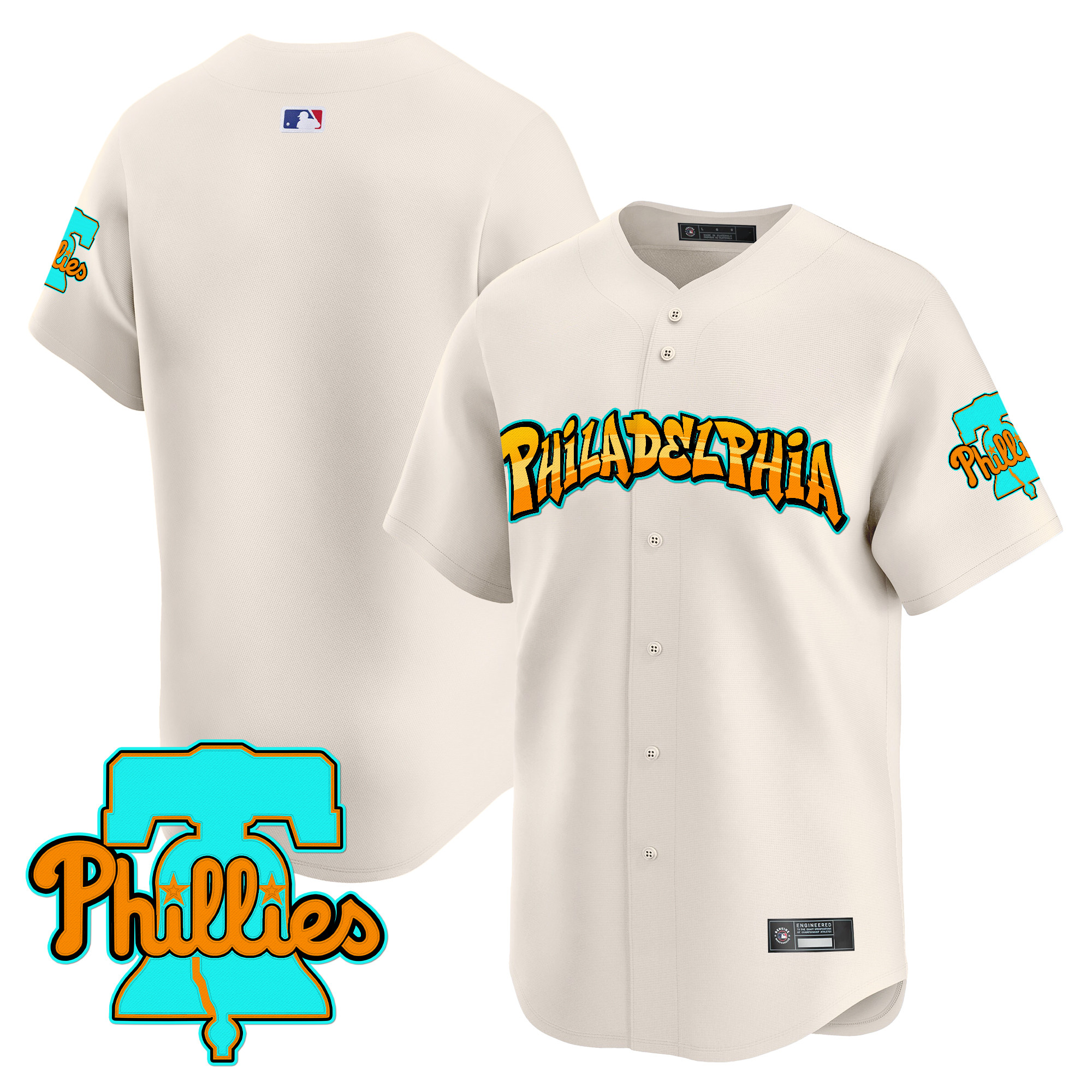 Men's Philadelphia Phillies 'Graffiti Broad Street Edition' Vapor Premier Limited Jersey - All Stitched