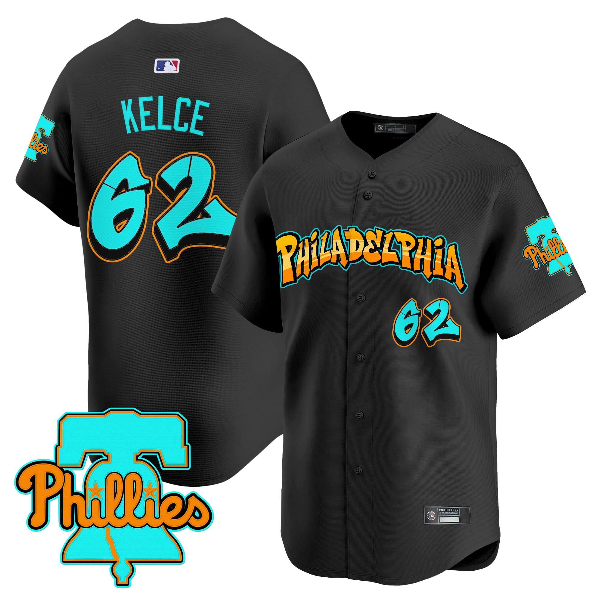 Men's Philadelphia Phillies 'Graffiti Broad Street Edition' Vapor Premier Limited Jersey - All Stitched